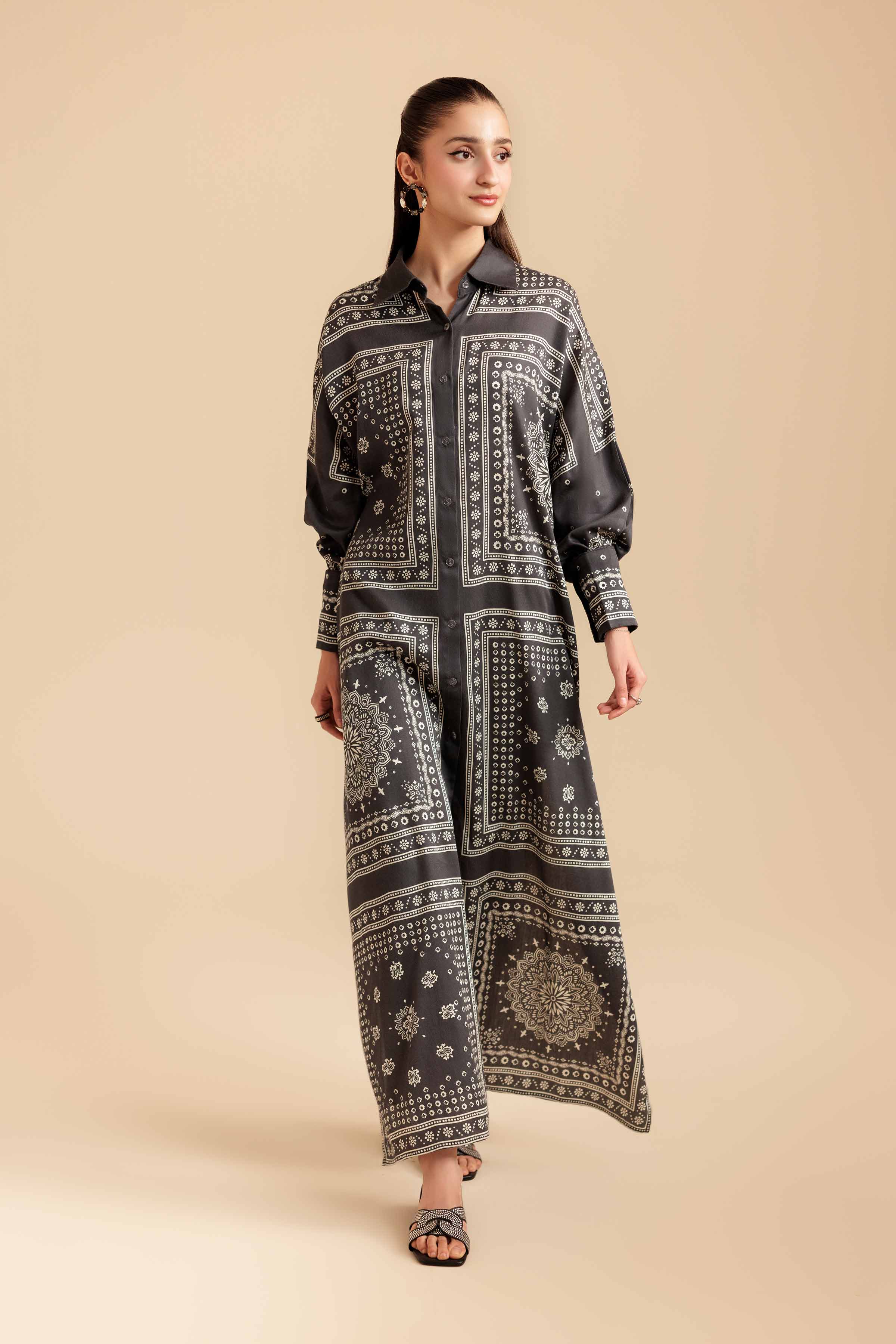 Printed Shirt - FS25-48 for Women - Pret Collection | Nishat | Shop Online