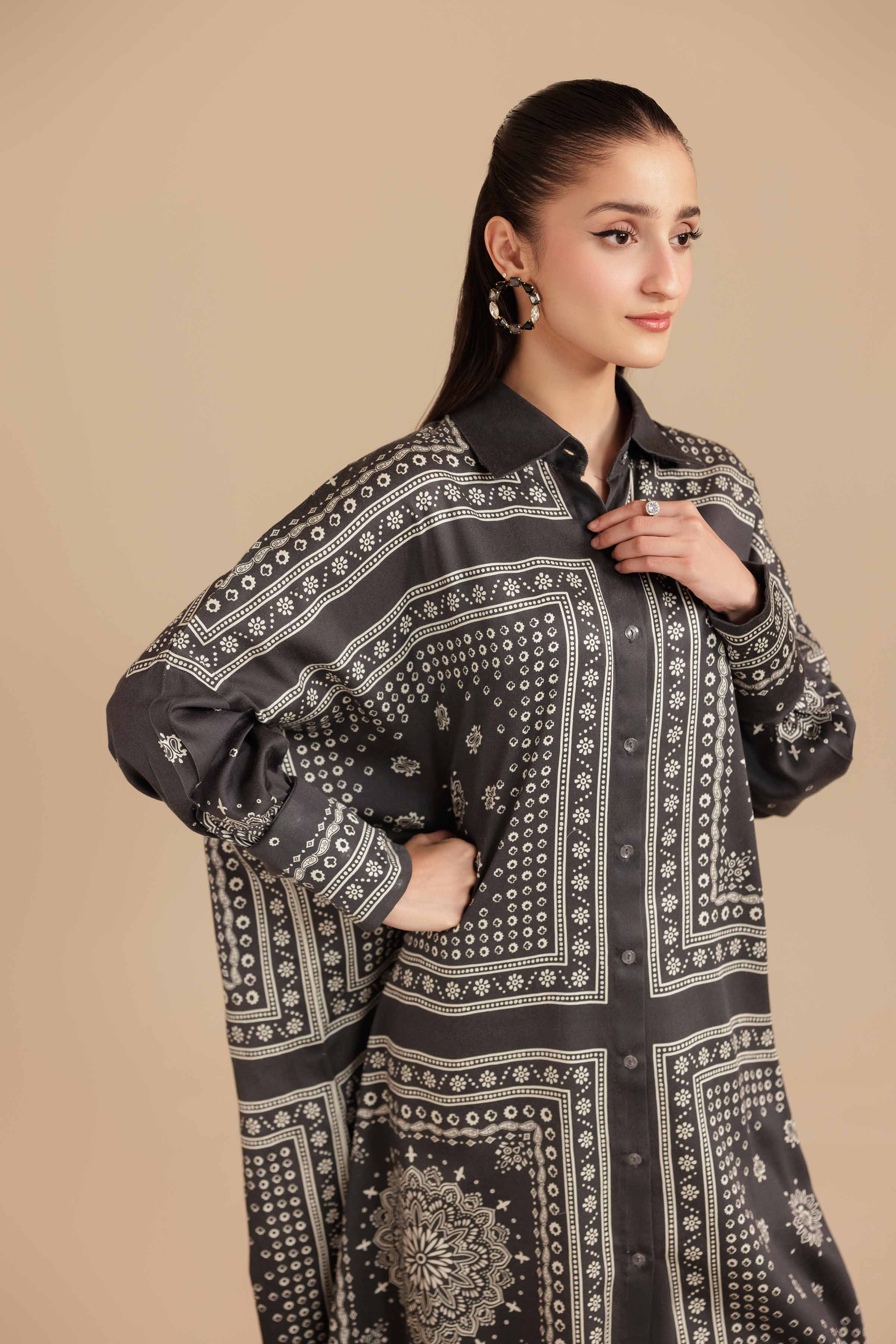 Printed Shirt - FS25-48 for Women - Pret Collection | Nishat | Shop Online