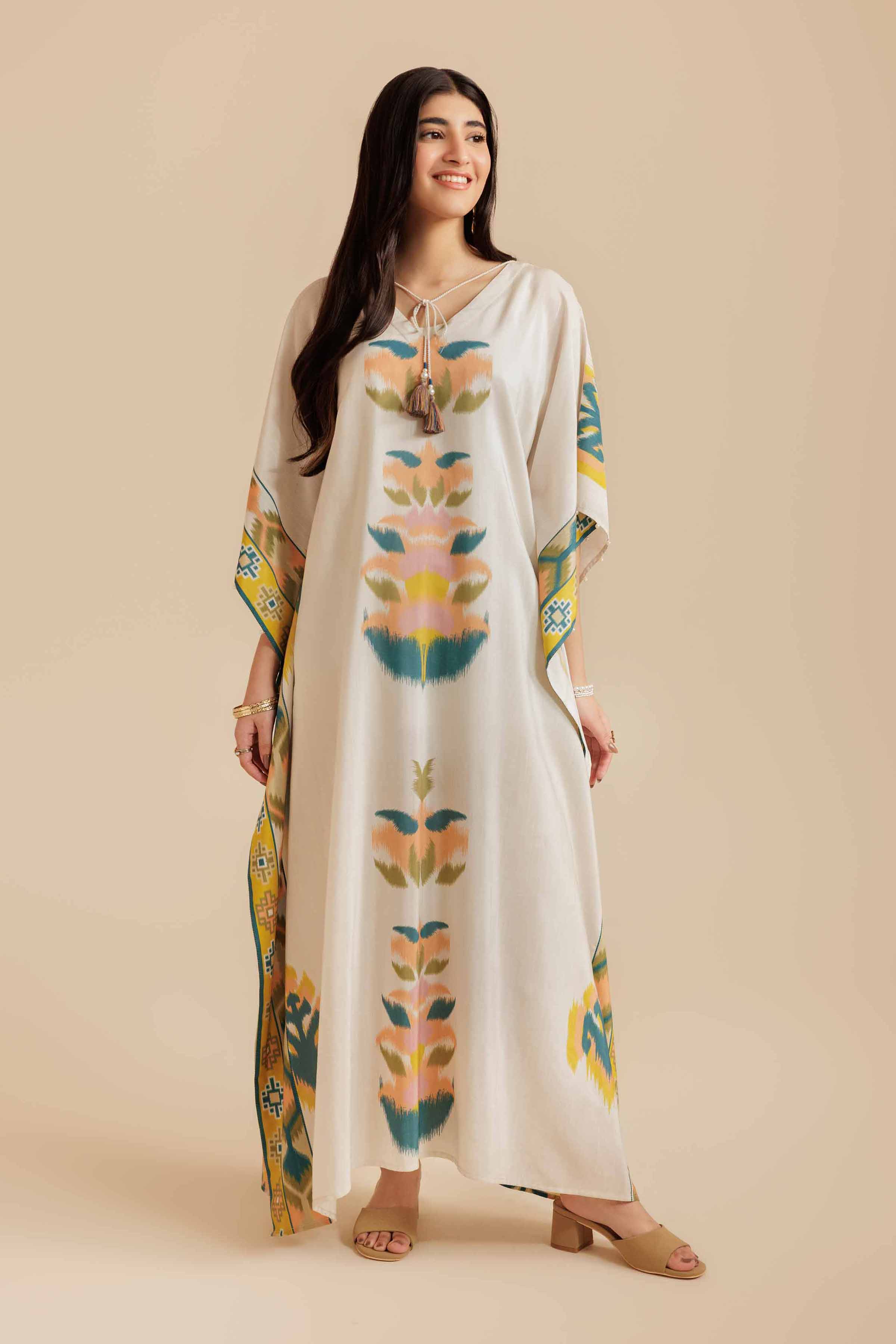 Printed Kaftan - FS25-54 for Women - Pret Collection | Nishat | Shop Online