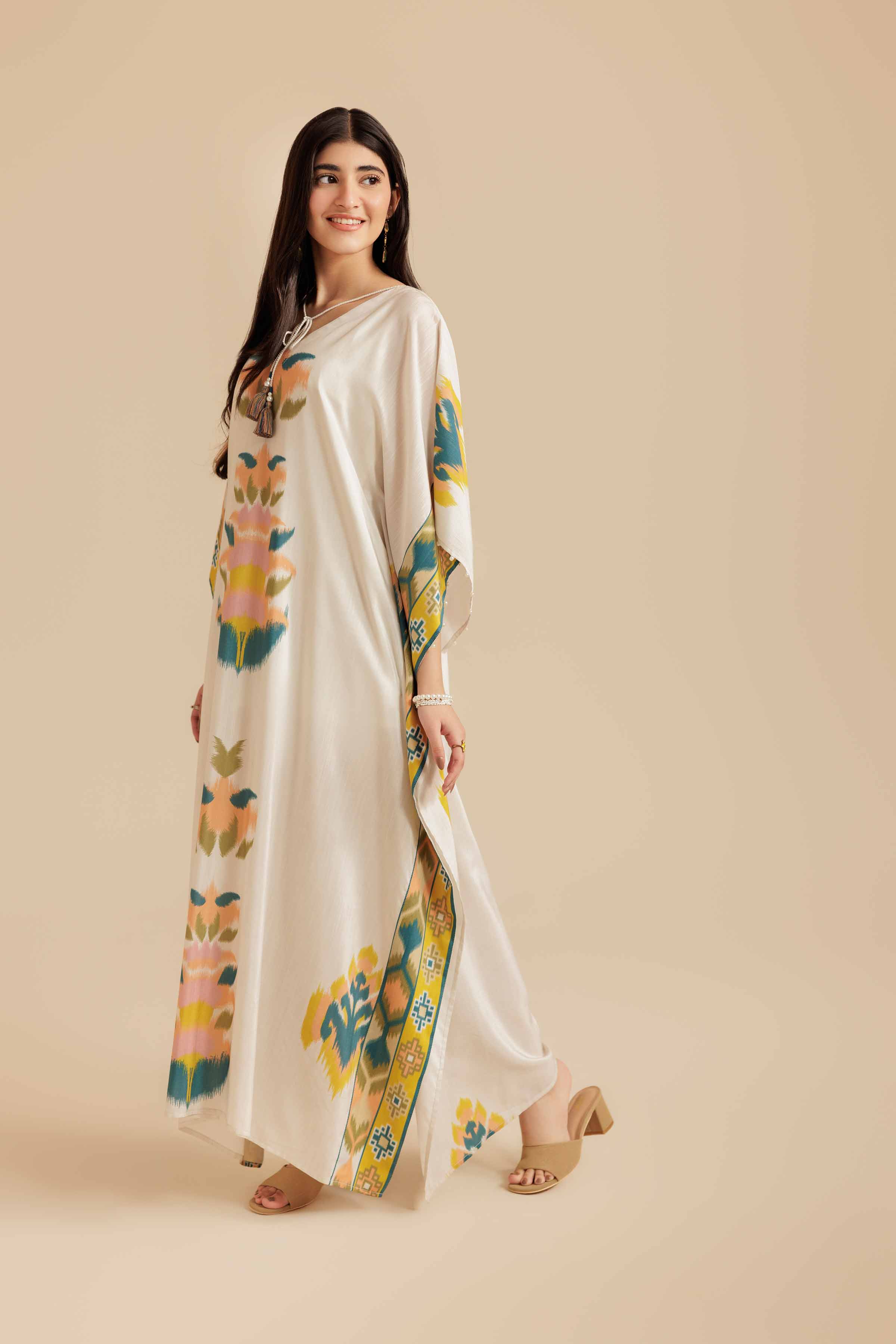 Printed Kaftan - FS25-54 for Women - Pret Collection | Nishat | Shop Online