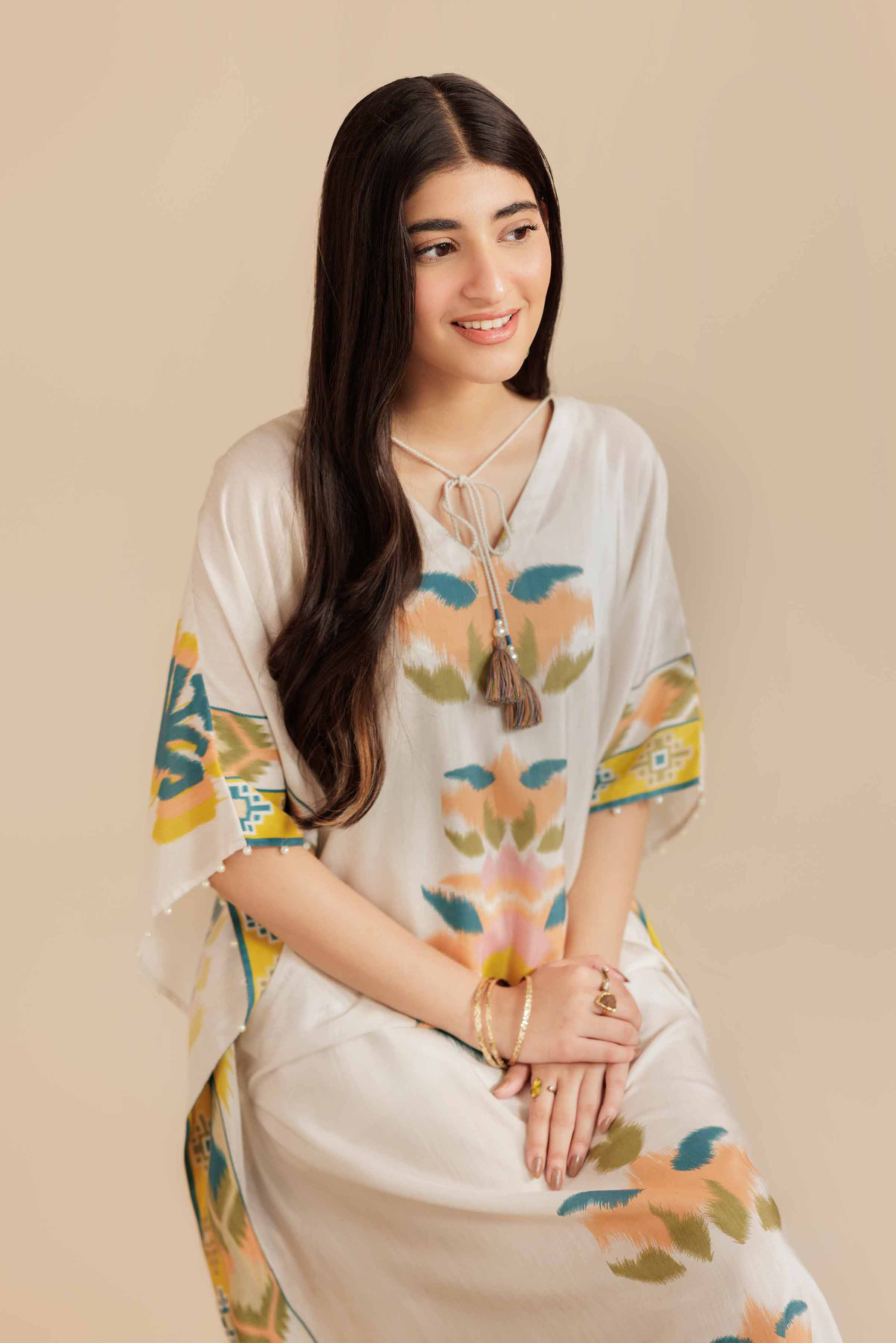 Printed Kaftan - FS25-54 for Women - Pret Collection | Nishat | Shop Online