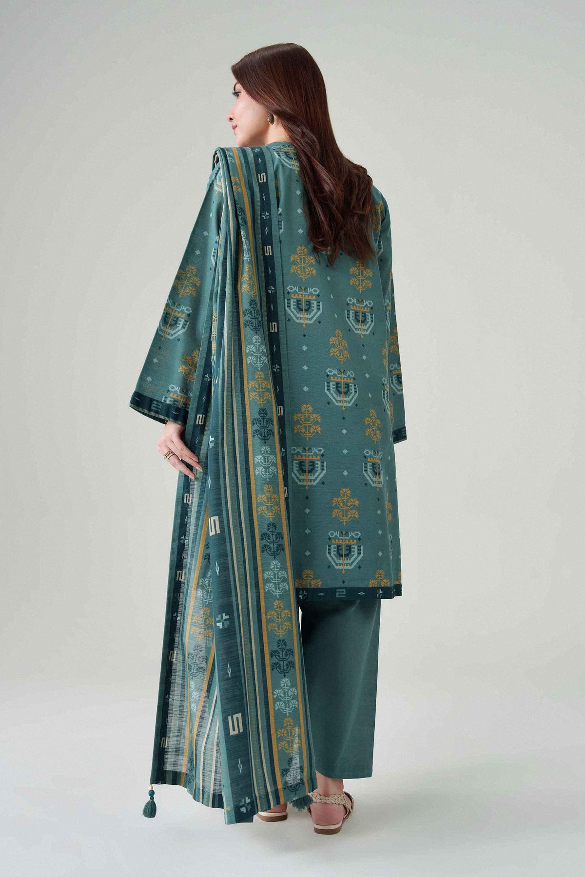 3 Piece - Dyed Printed Loose Fabric - 42604076