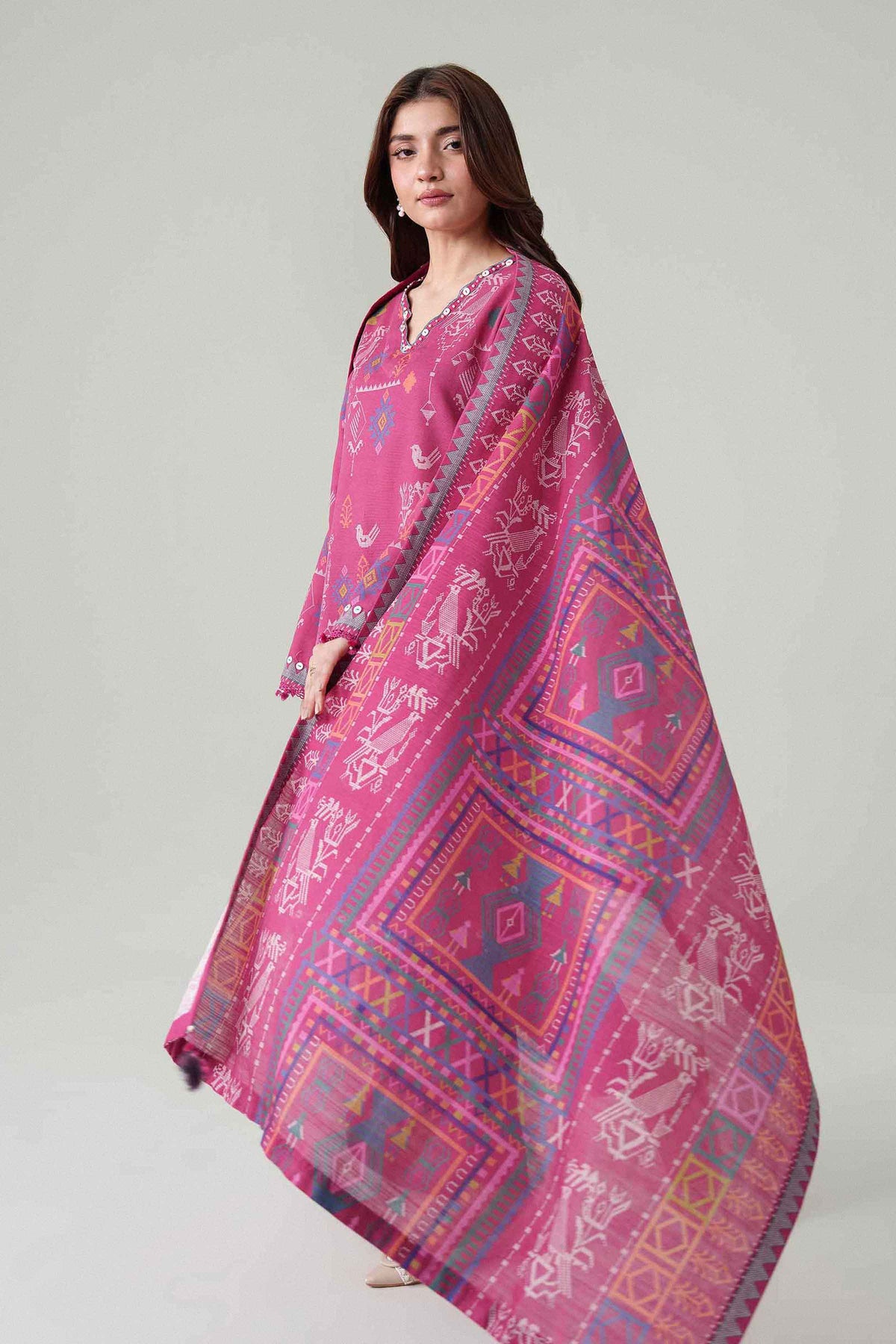 3 Piece - Dyed Printed Loose Fabric - 42604078