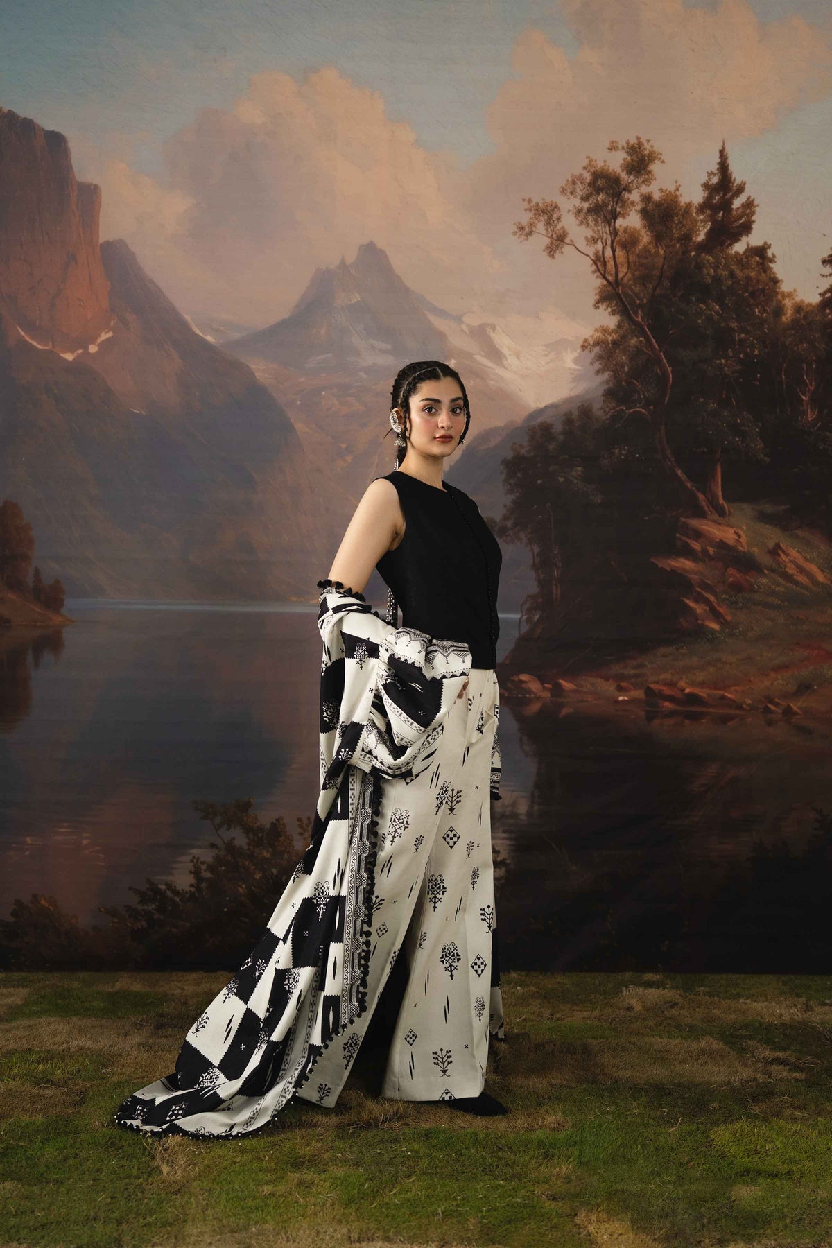 3 Piece - Dyed Printed Loose Fabric - 42604079