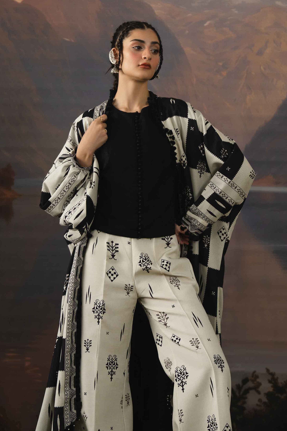 3 Piece - Dyed Printed Loose Fabric - 42604079