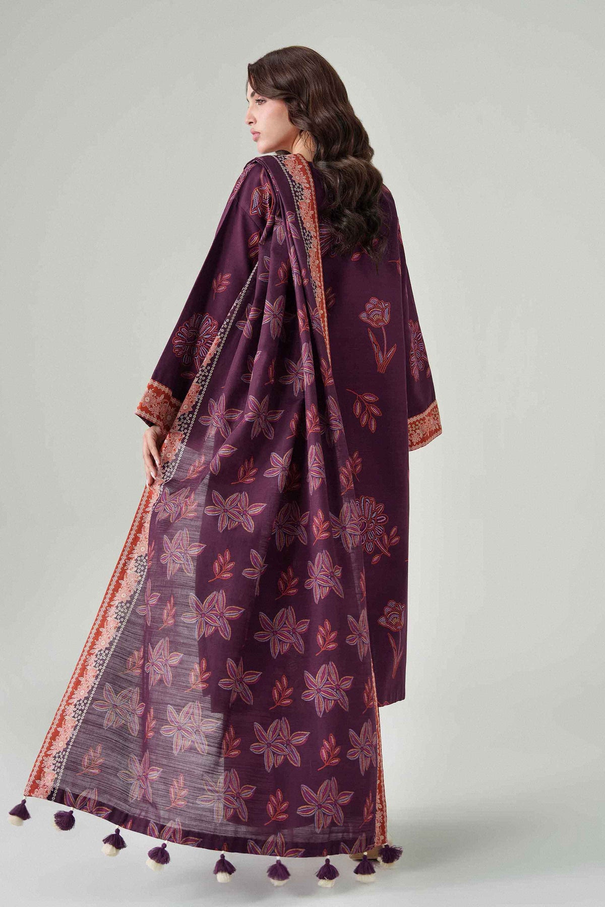3 Piece - Dyed Printed Loose Fabric - 42604080