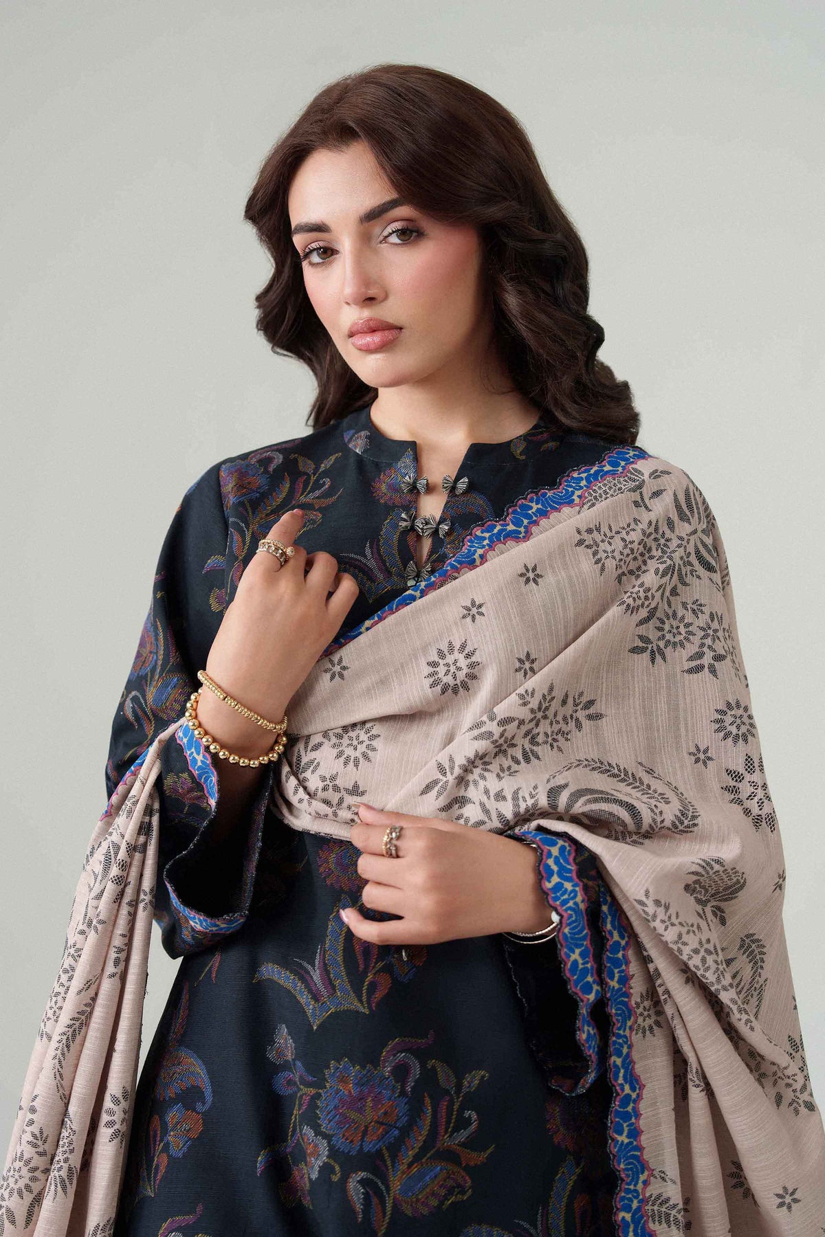 3 Piece - Dyed Printed Loose Fabric - 42604083