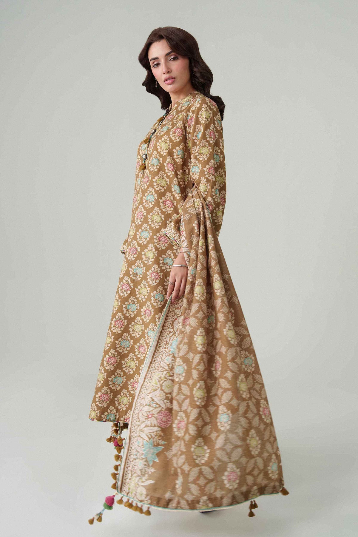 3 Piece - Dyed Printed Loose Fabric - 42604087