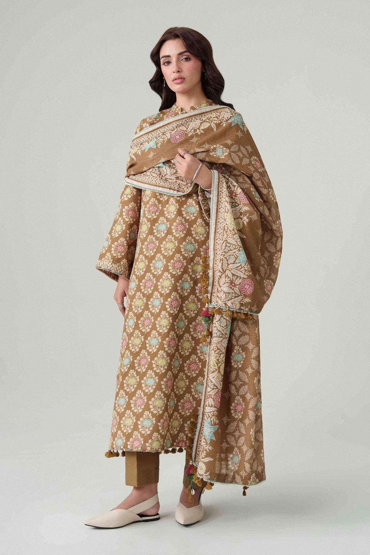 3 Piece - Dyed Printed Loose Fabric - 42604087