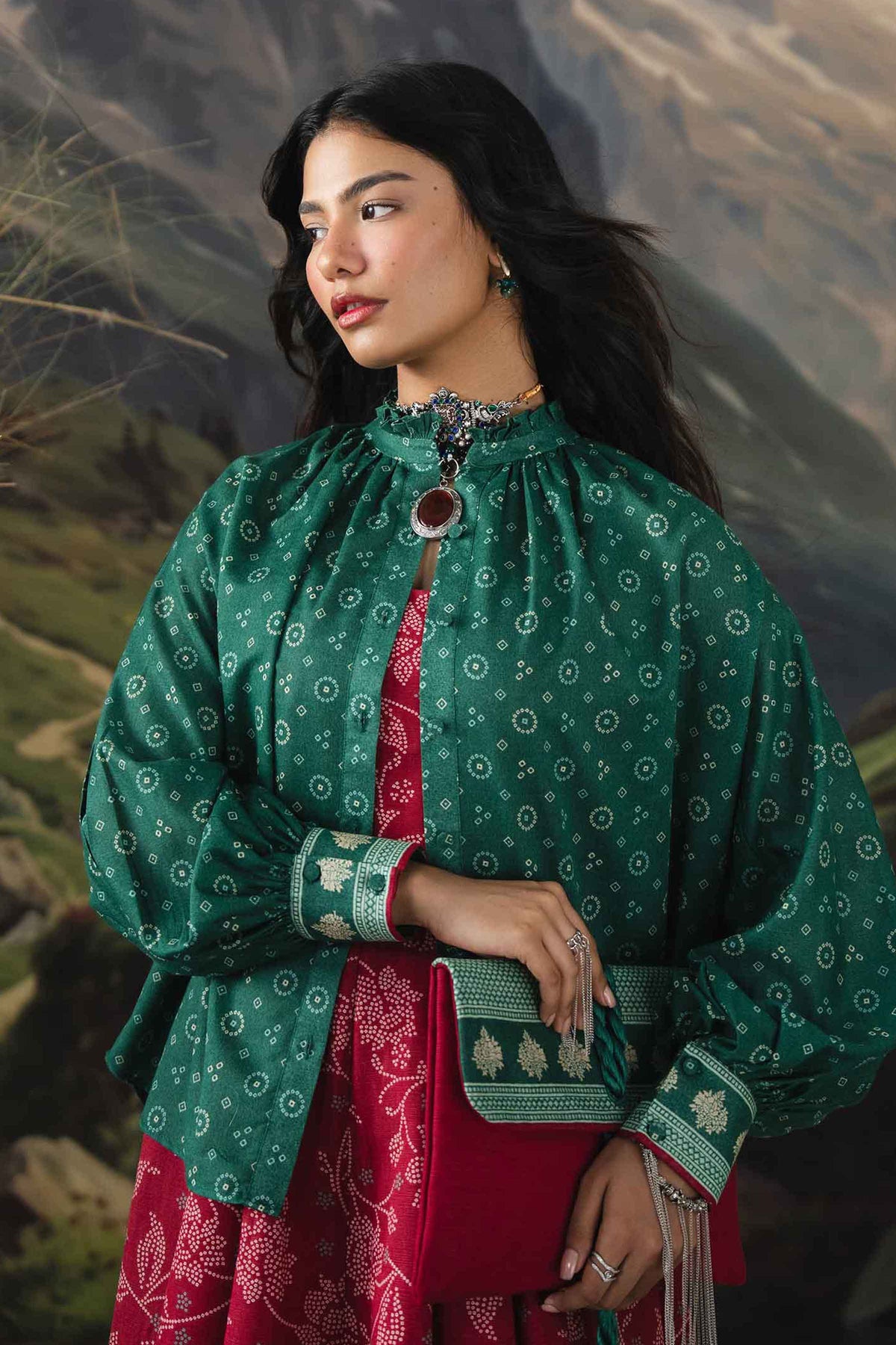 3 Piece - Dyed Printed Loose Fabric - 42604088