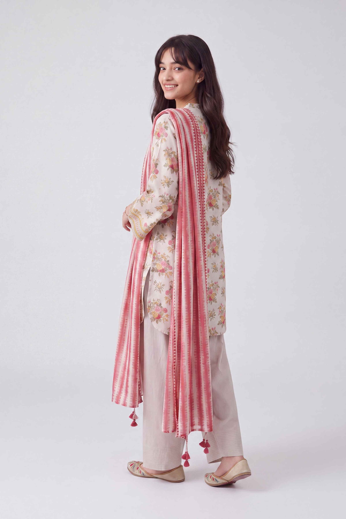3 Piece - Dyed Printed Loose Fabric - 42604045 for Women - Fredoom To Buy Collection | Nishat | Shop Online