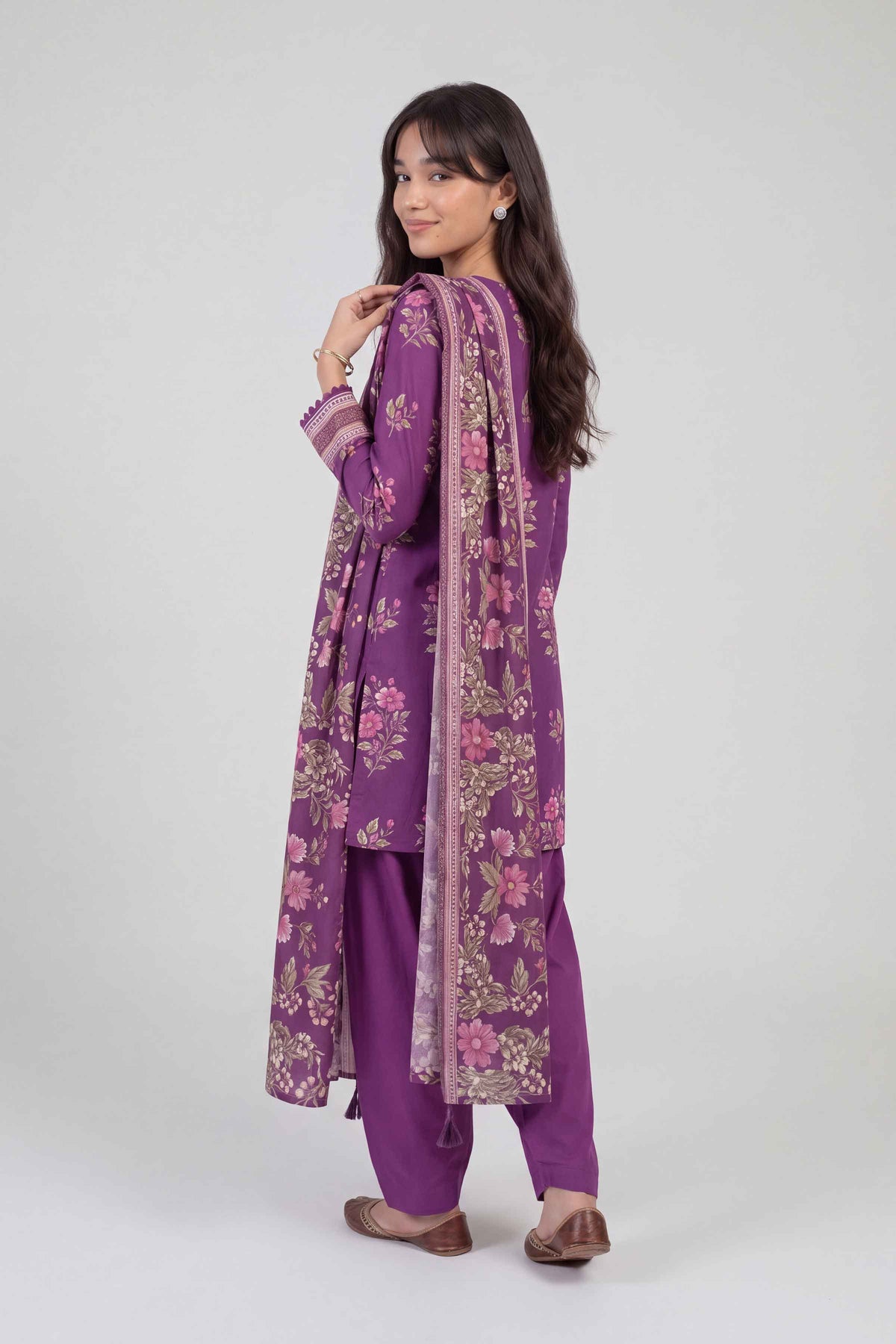 3 Piece - Dyed Printed Loose Fabric - 42604046 for Women - Fredoom To Buy Collection | Nishat | Shop Online
