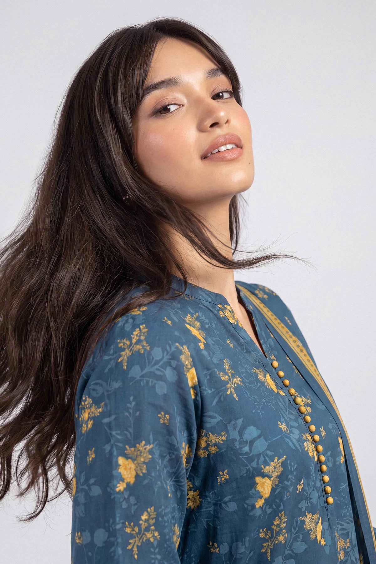 3 Piece - Dyed Printed Loose Fabric - 42604047 for Women - Fredoom To Buy Collection | Nishat | Shop Online