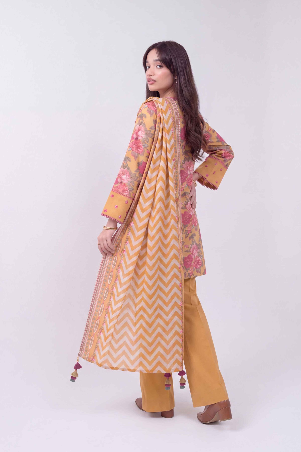 3 Piece - Dyed Printed Loose Fabric - 42604048 for Women - Fredoom To Buy Collection | Nishat | Shop Online