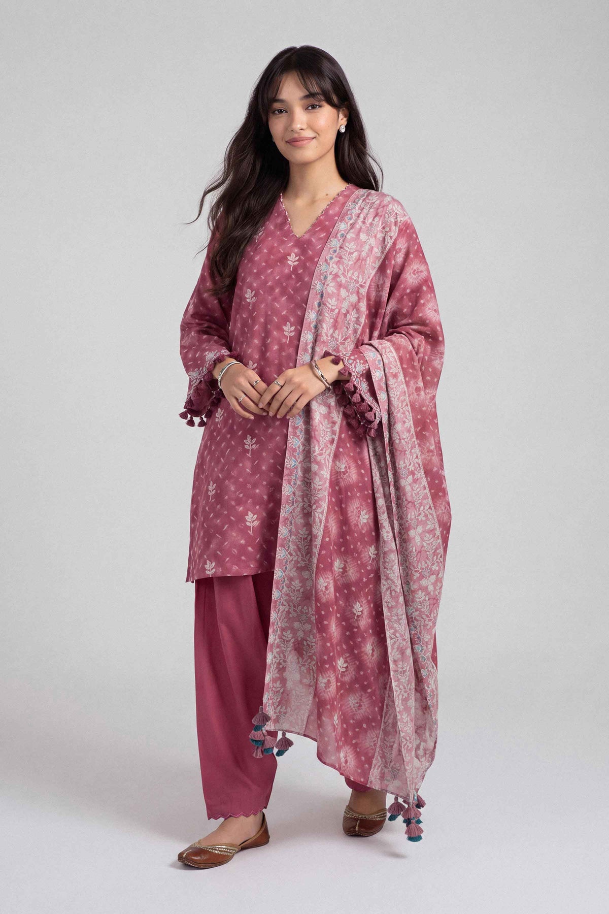 3 Piece - Dyed Printed Loose Fabric - 42604051 for Women - Fredoom To Buy Collection | Nishat | Shop Online