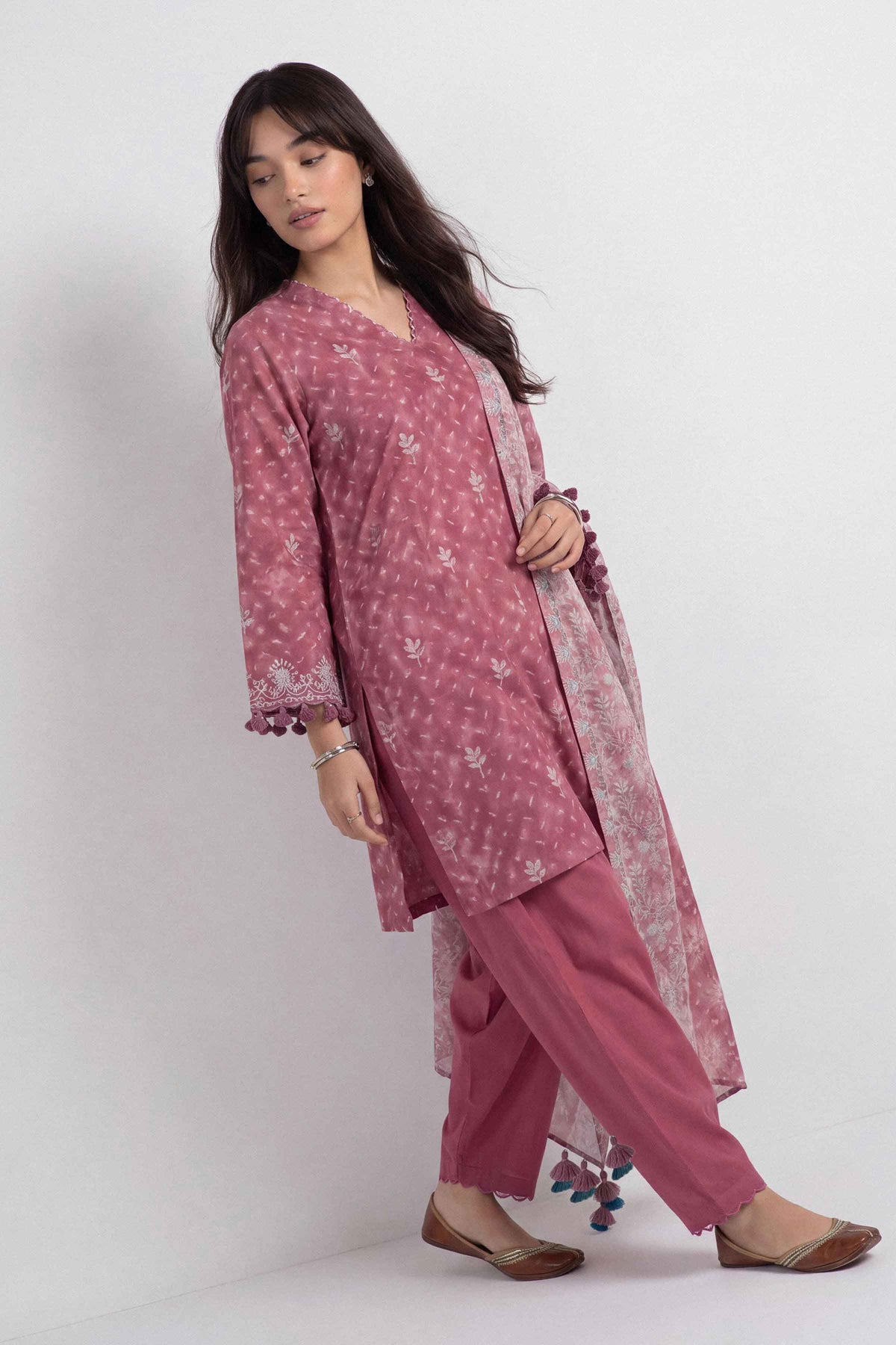 3 Piece - Dyed Printed Loose Fabric - 42604051 for Women - Fredoom To Buy Collection | Nishat | Shop Online
