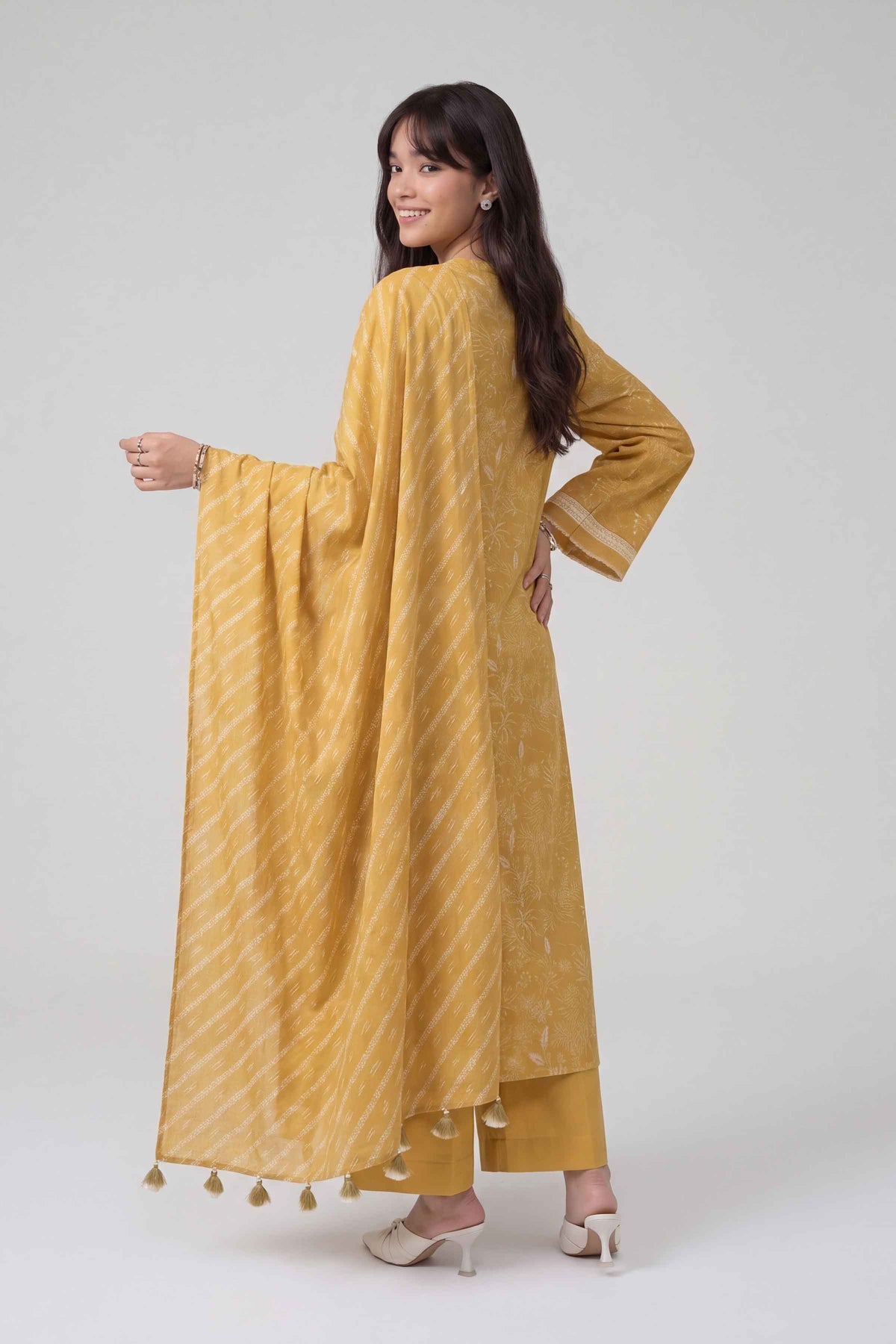 3 Piece - Dyed Printed Loose Fabric - 42604052 for Women - Fredoom To Buy Collection | Nishat | Shop Online