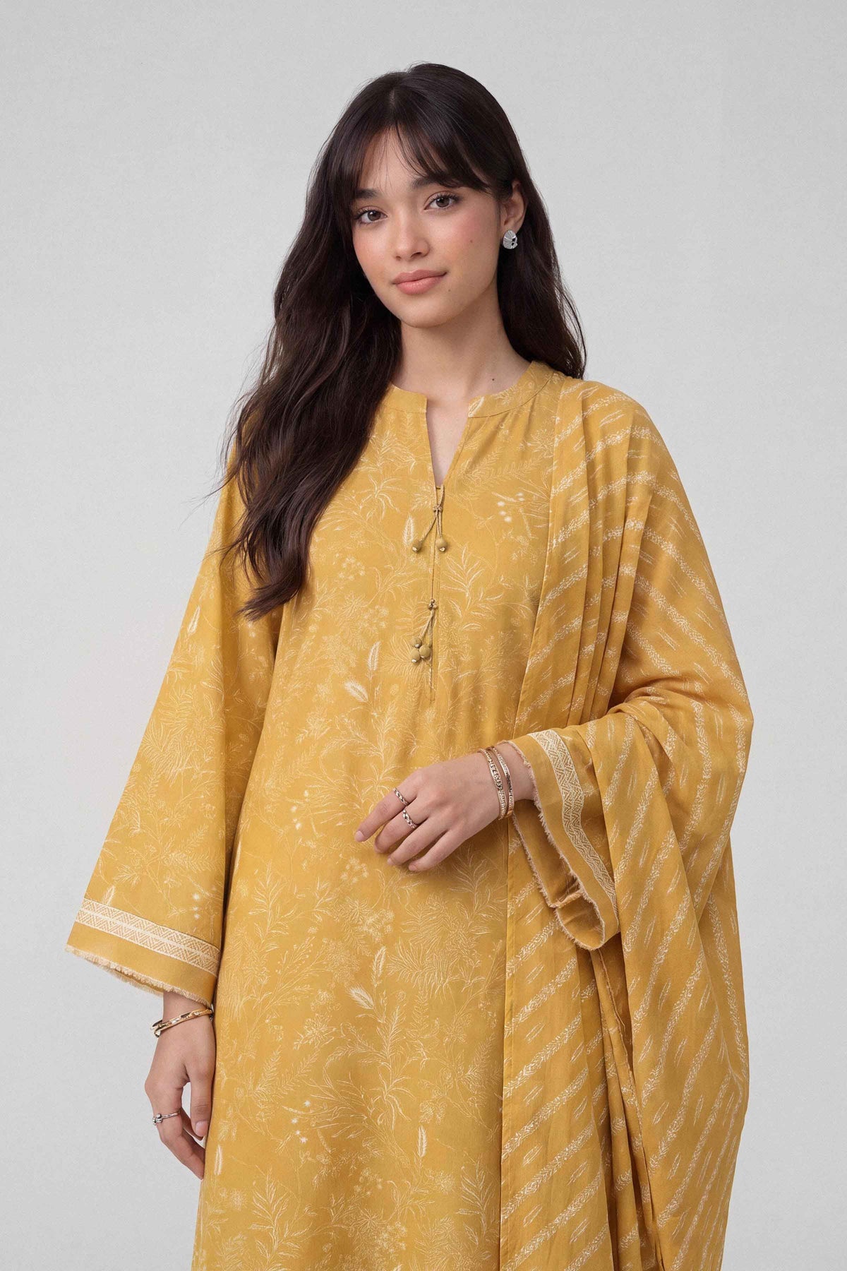3 Piece - Dyed Printed Loose Fabric - 42604052 for Women - Fredoom To Buy Collection | Nishat | Shop Online