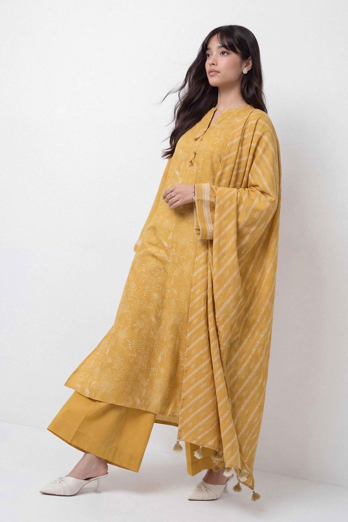 3 Piece - Dyed Printed Loose Fabric - 42604052 for Women - Fredoom To Buy Collection | Nishat | Shop Online