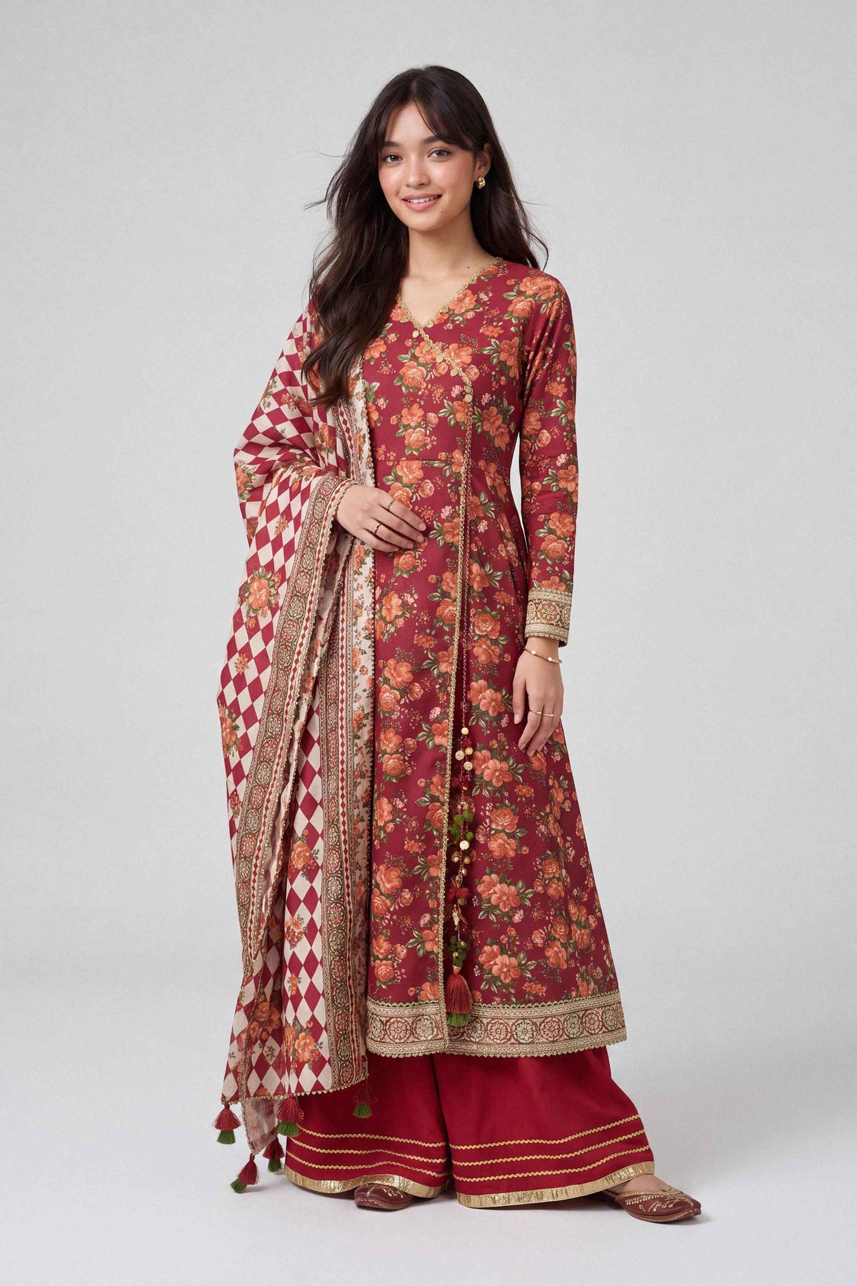 3 Piece - Dyed Printed Loose Fabric - 42604053 for Women - Fredoom To Buy Collection | Nishat | Shop Online