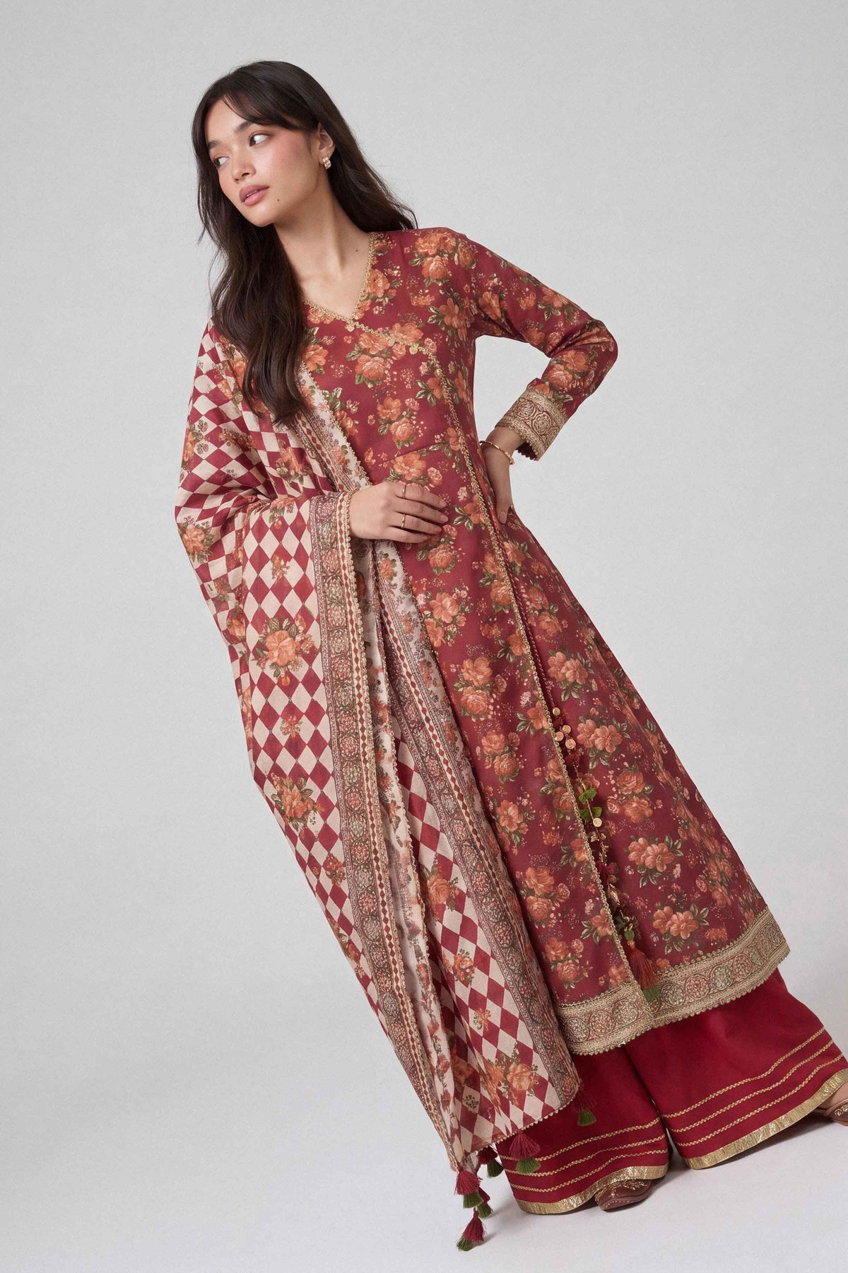3 Piece - Dyed Printed Loose Fabric - 42604053 for Women - Fredoom To Buy Collection | Nishat | Shop Online