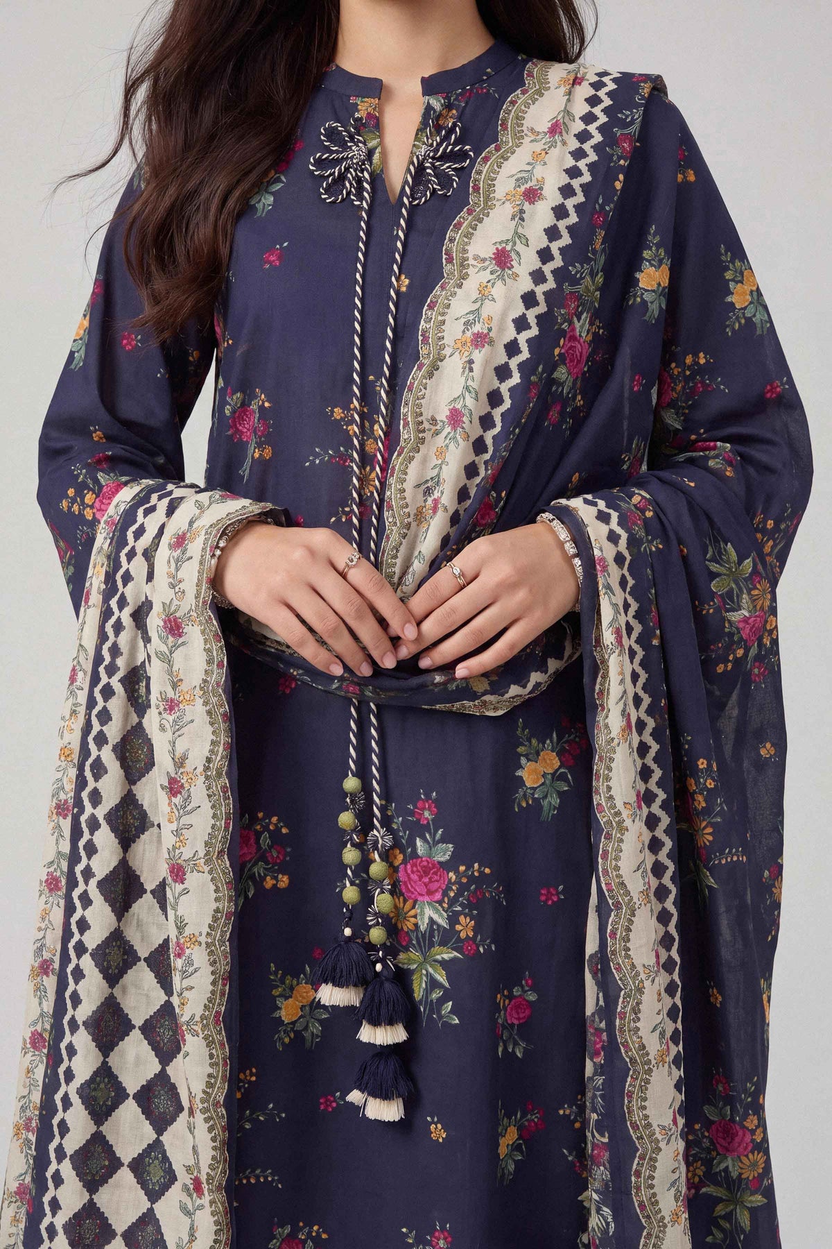 3 Piece - Dyed Printed Loose Fabric - 42604059 for Women - Fredoom To Buy Collection | Nishat | Shop Online