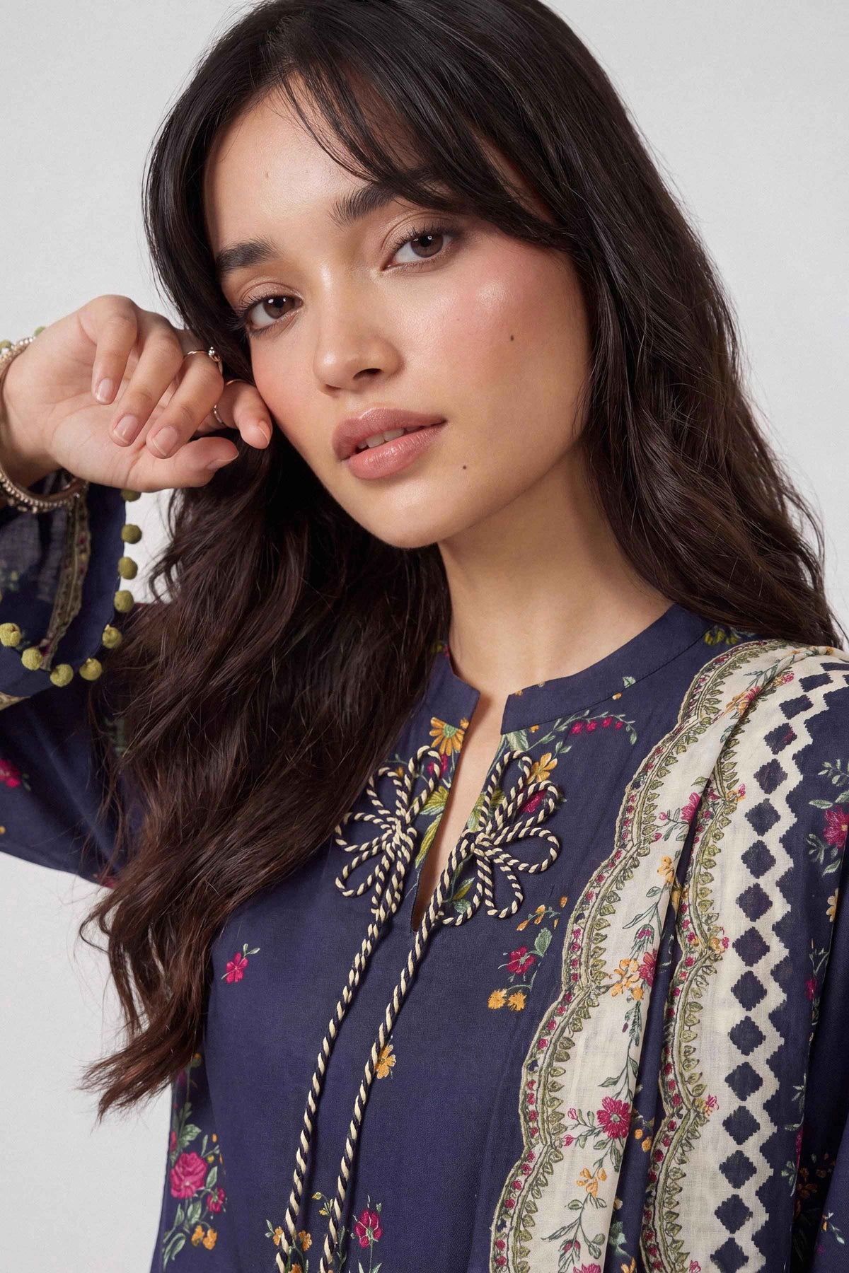 3 Piece - Dyed Printed Loose Fabric - 42604059 for Women - Fredoom To Buy Collection | Nishat | Shop Online