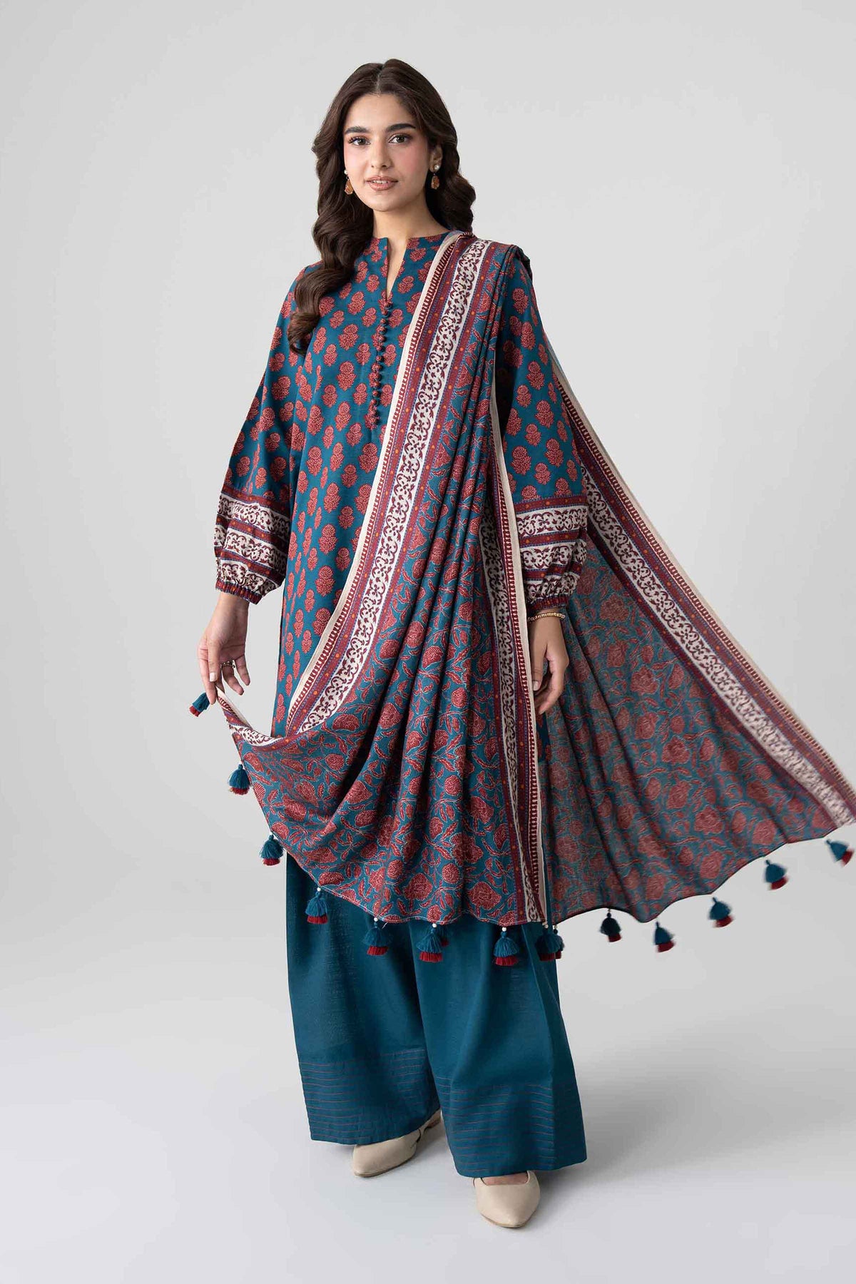 3 Piece - Printed Suit - FTB-COM-49