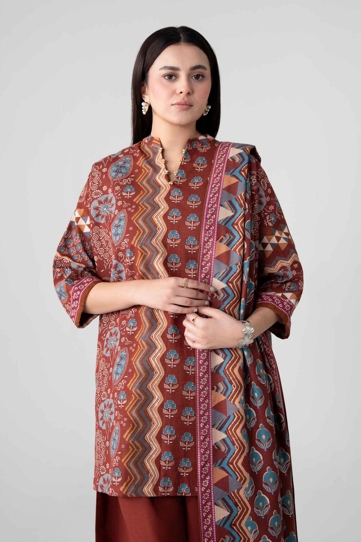 3 Piece - Printed Suit - FTB-COM-56