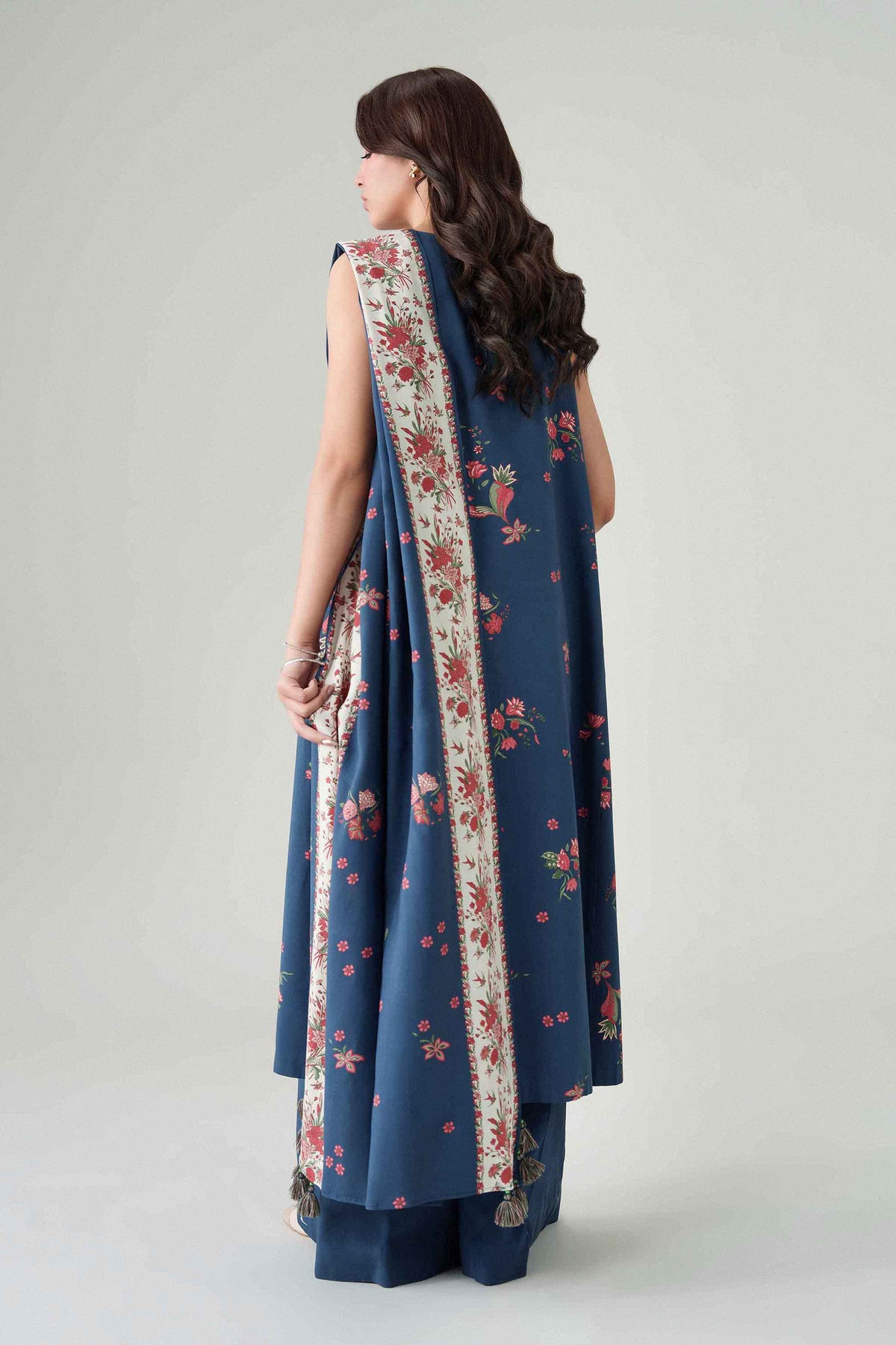 3 Piece - Digital Dyed Printed Loose Fabric - 42604093
