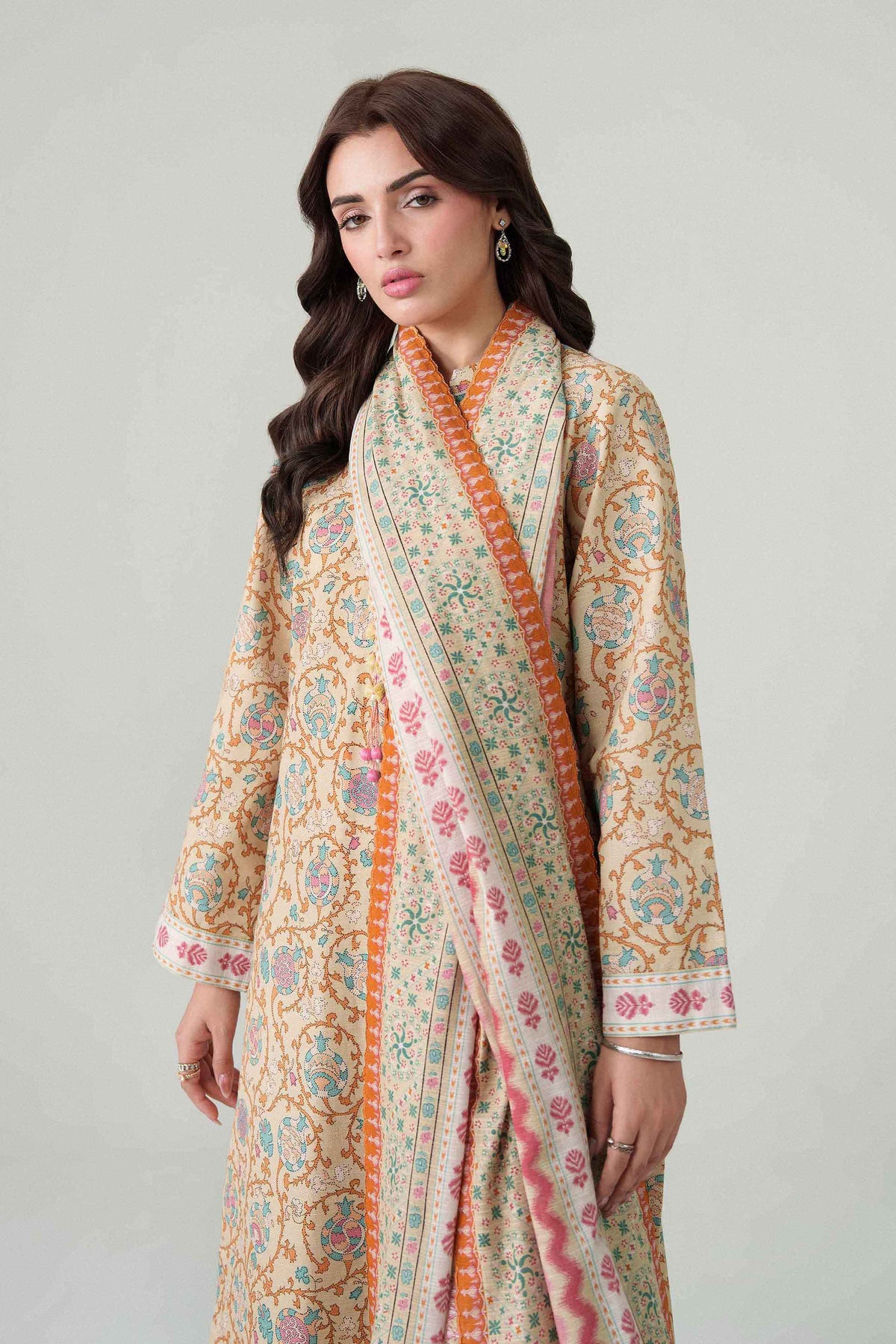3 Piece - Dyed Printed Loose Fabric - 42604066