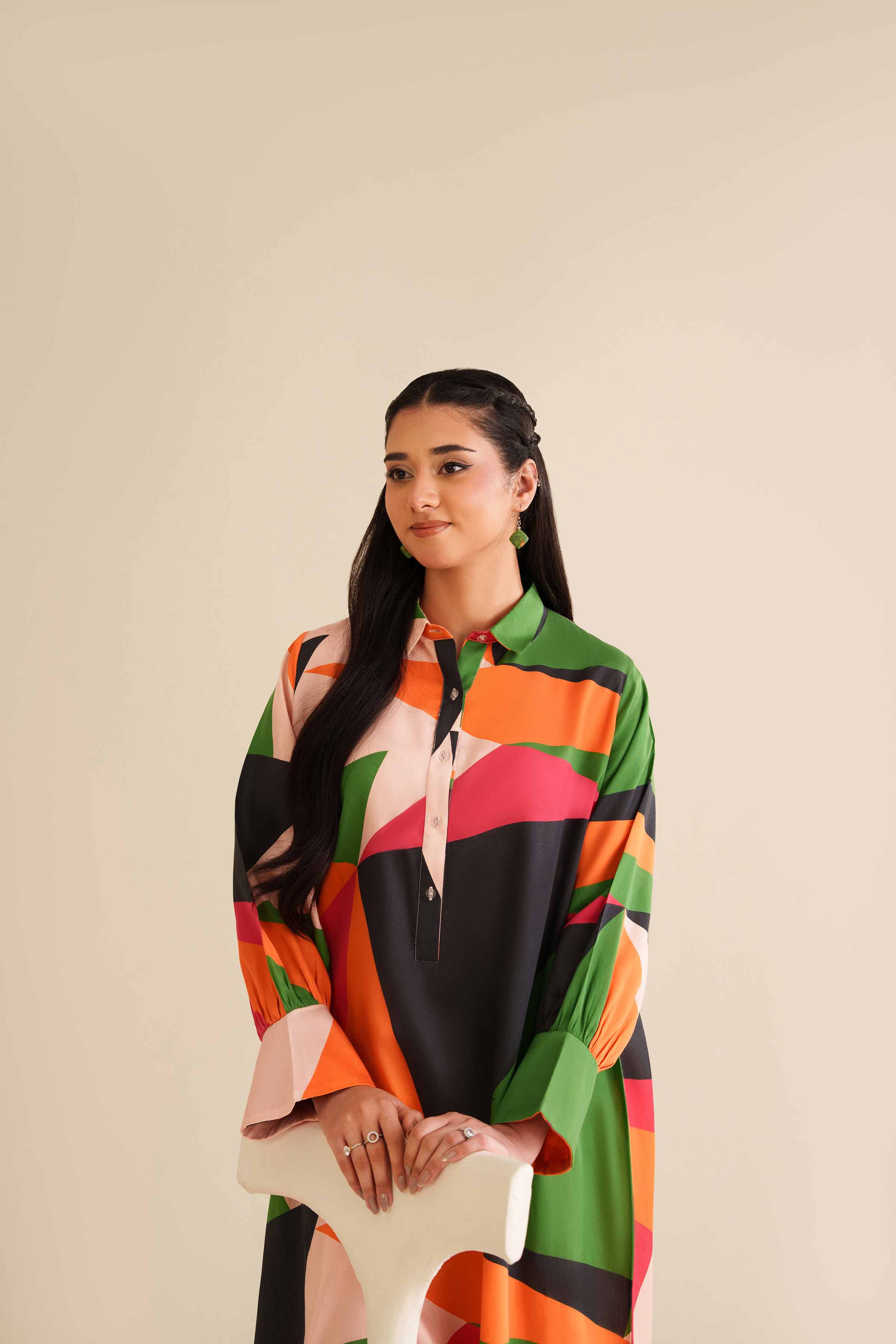 Printed Dress - FW25-03 for Women - Pret Collection | Nishat | Shop Online