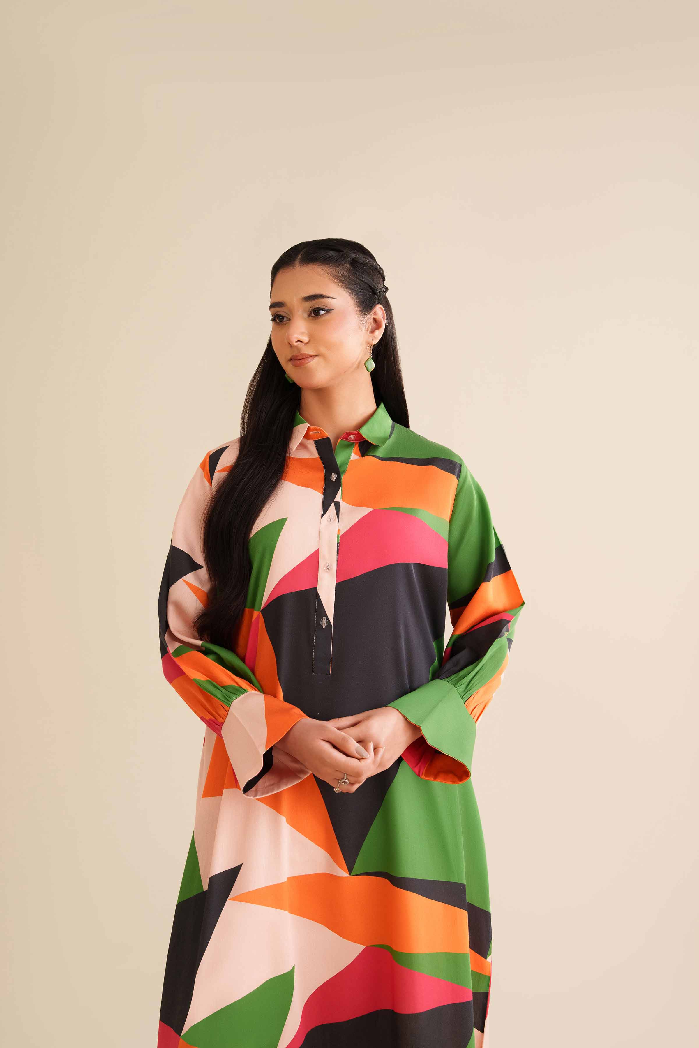 Printed Dress - FW25-03 for Women - Pret Collection | Nishat | Shop Online