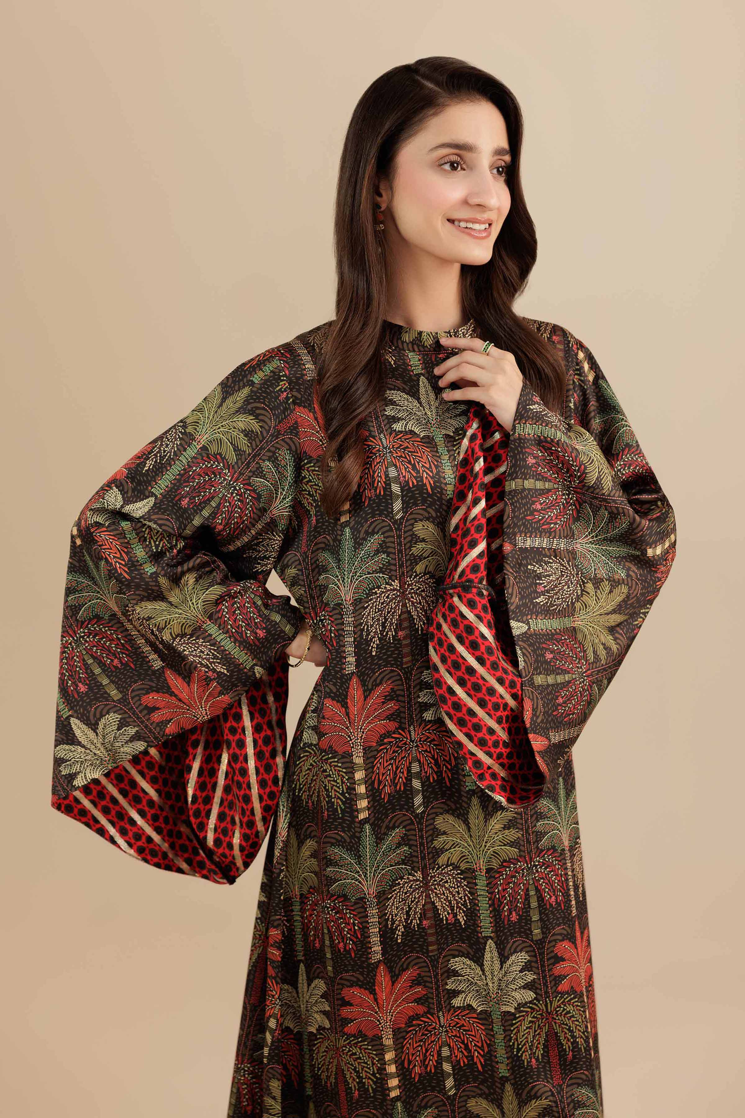 Printed Dress - FW25-24 for Women - Pret Collection | Nishat | Shop Online