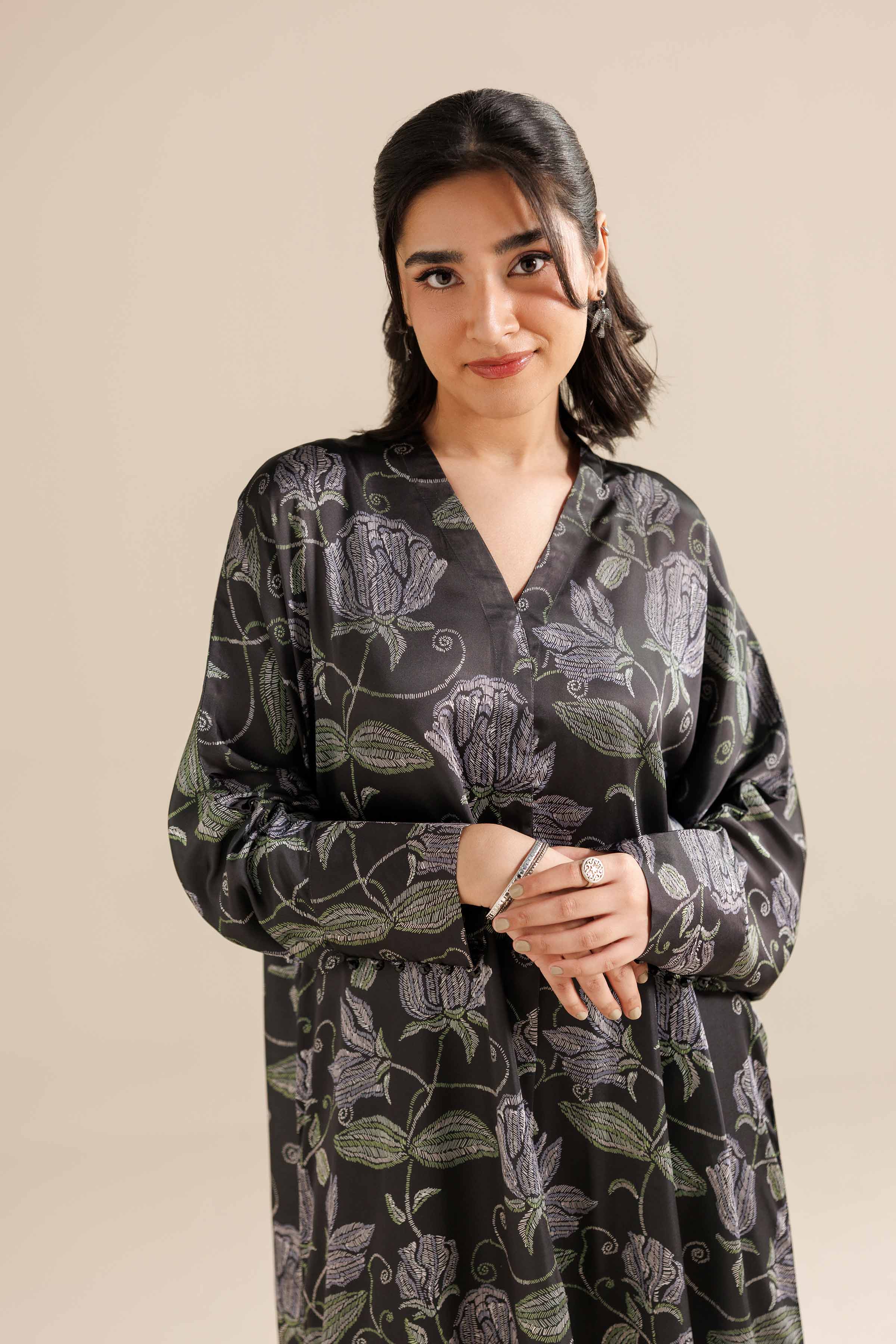Printed Dress - FW25-25 for Women - Pret Collection | Nishat | Shop Online