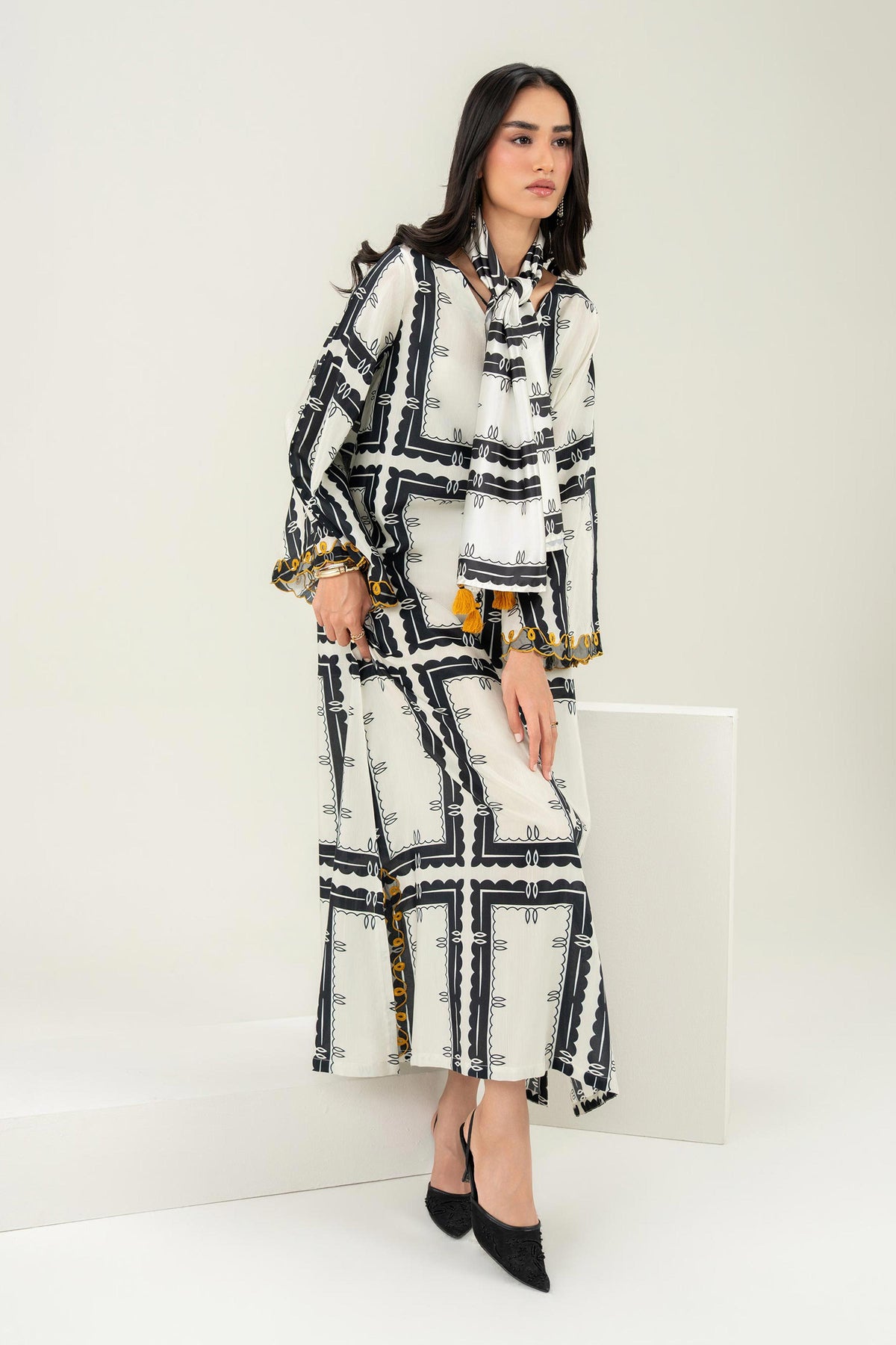 2 Piece - Printed Embroidered Shirt - FW25-27