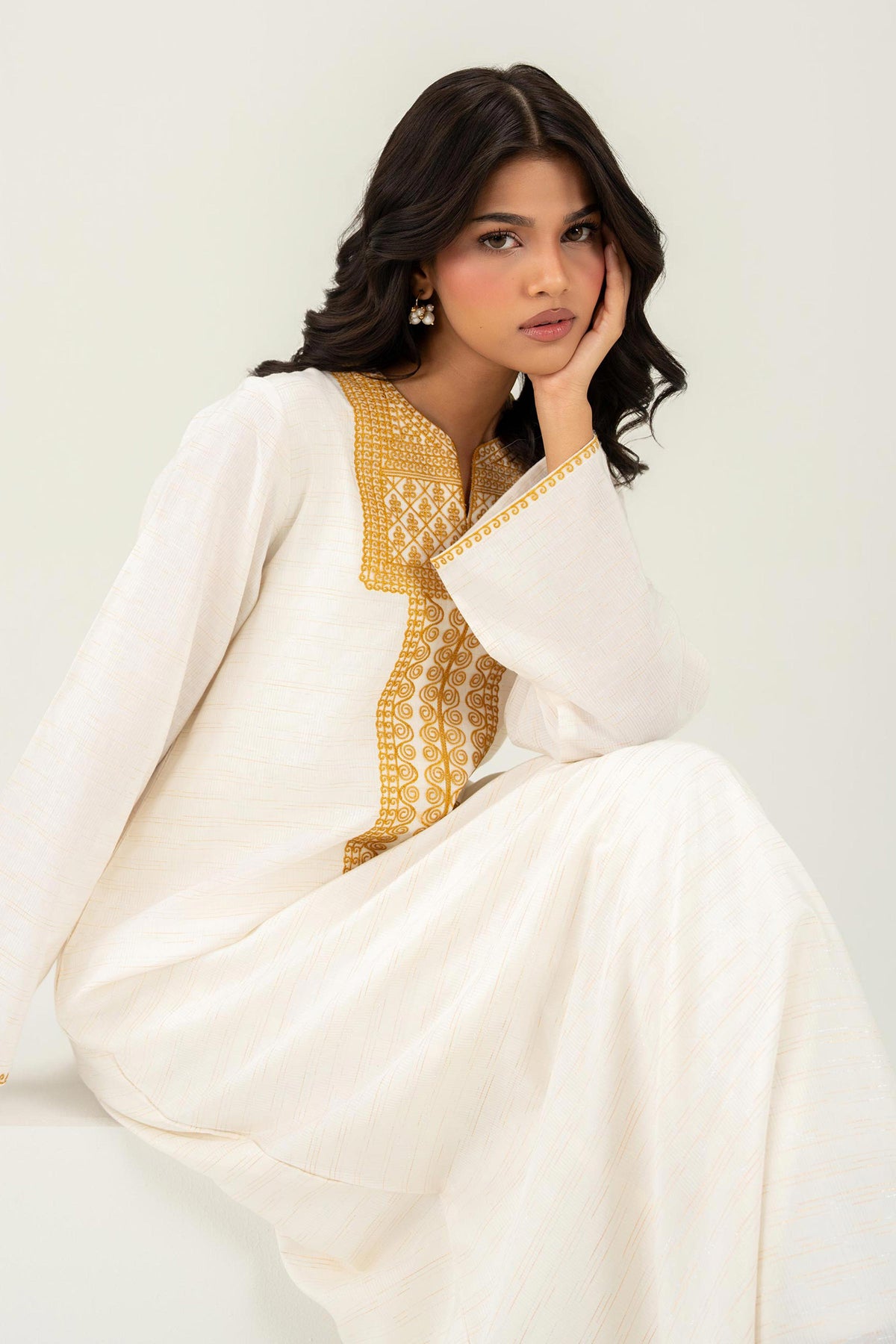 Embroidered Kaftan - FW25-39 for Women - Pret Collection | Nishat | Shop Online 