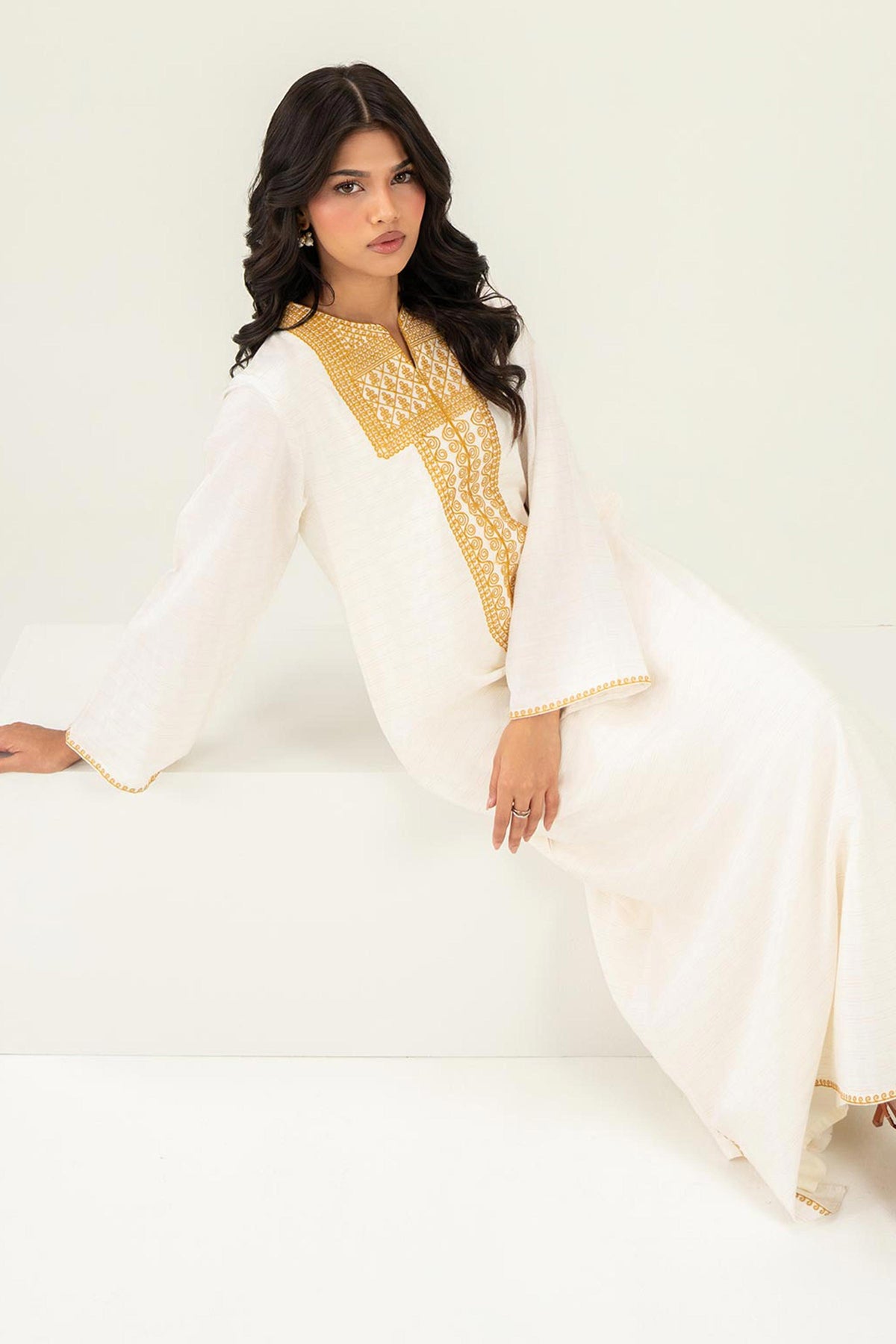 Embroidered Kaftan - FW25-39 for Women - Pret Collection | Nishat | Shop Online 