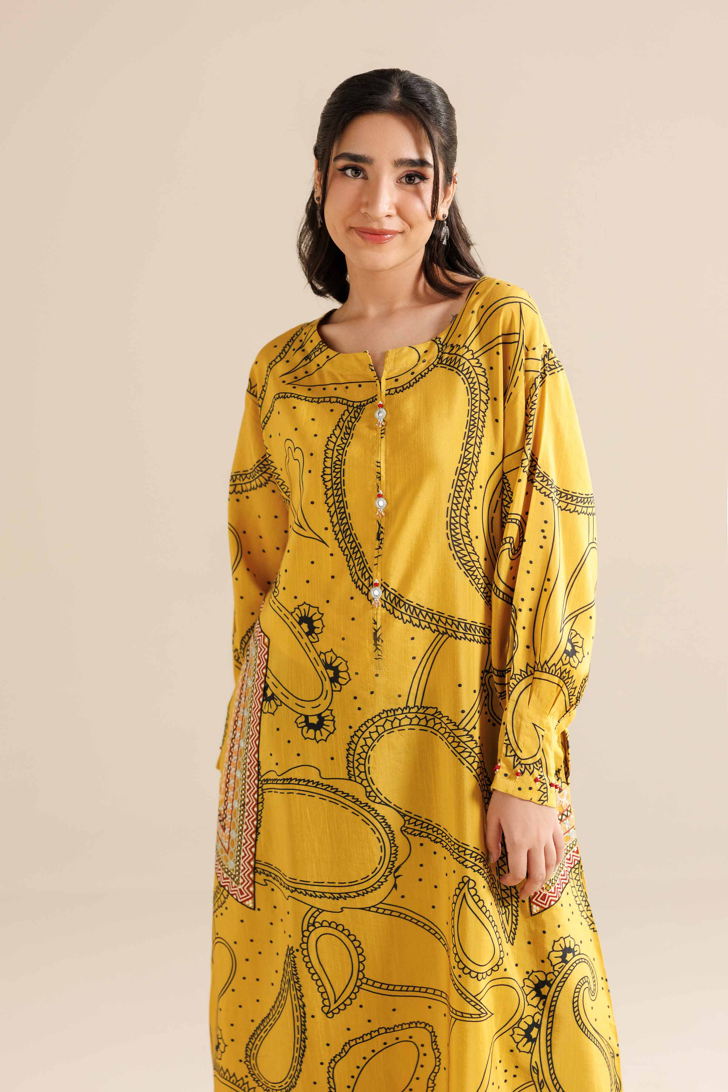 Printed Embroidered Shirt - FW25-54 for Women - Pret Collection | Nishat | Shop Online