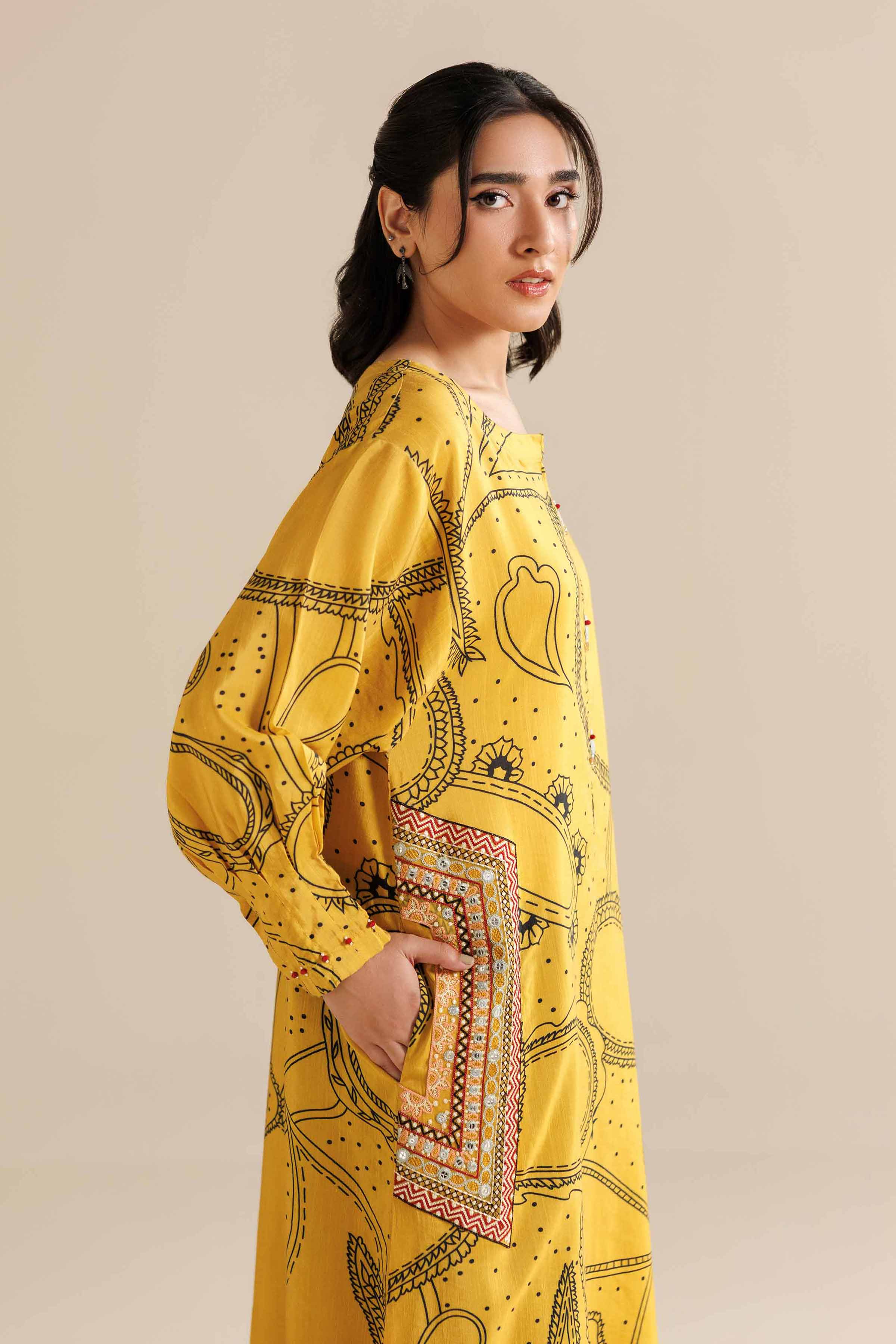 Printed Embroidered Shirt - FW25-54 for Women - Pret Collection | Nishat | Shop Online