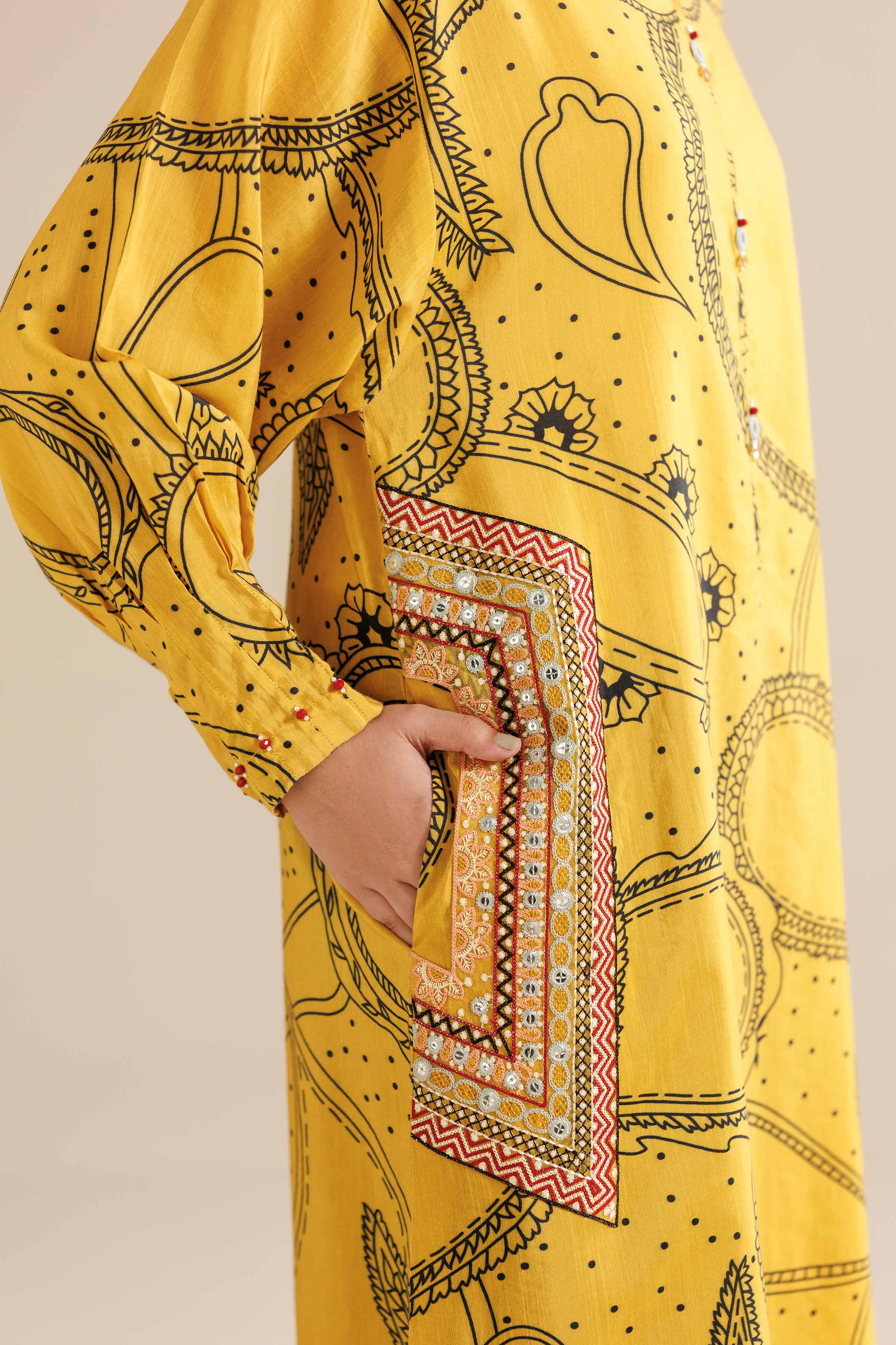 Printed Embroidered Shirt - FW25-54 for Women - Pret Collection | Nishat | Shop Online