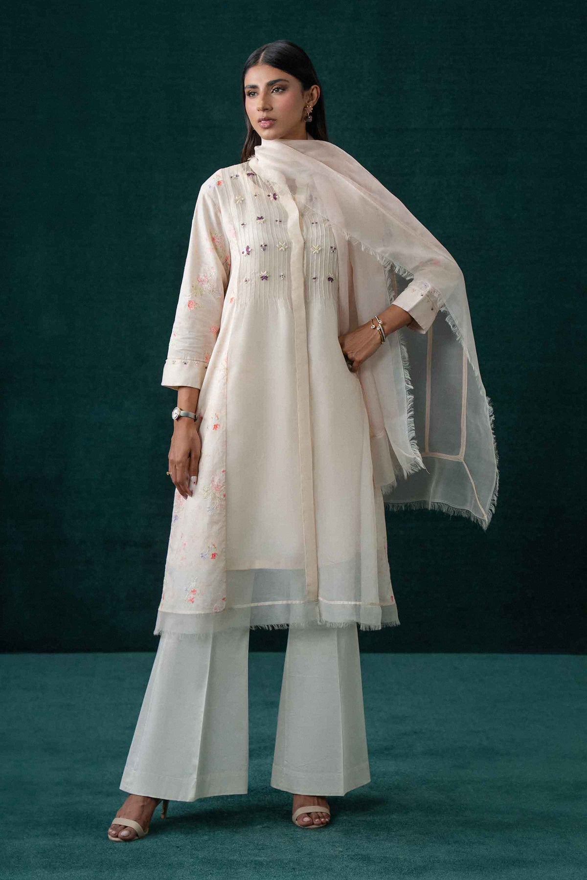 3 Piece - Printed Embroidered Suit - KBS26-07  for Women - Boutique Collection | Nishat | Shop Online