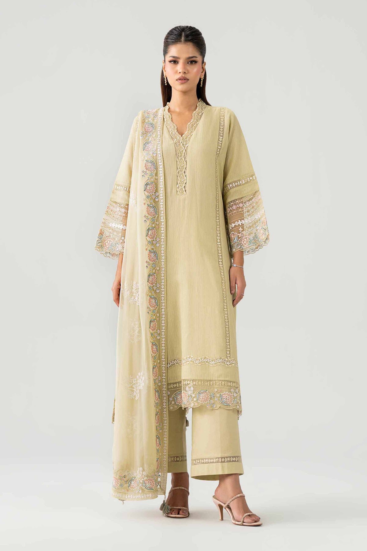 3 Piece - Embroidered Suit - KBS26-62