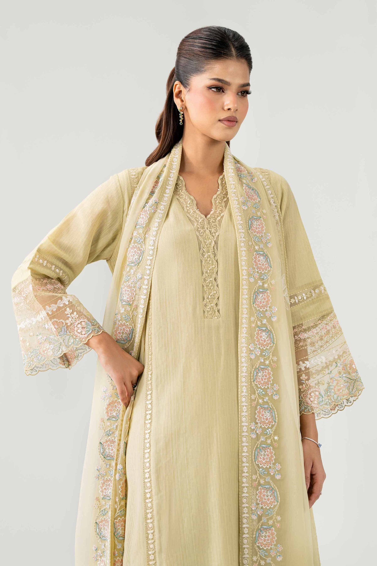 3 Piece - Embroidered Suit - KBS26-62