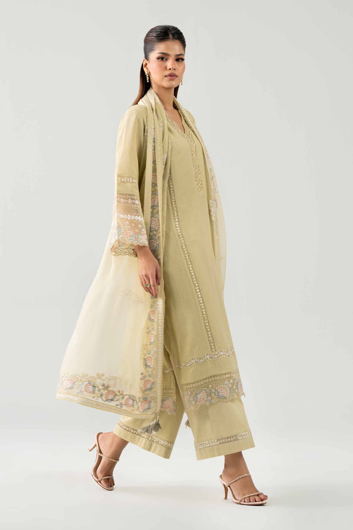 3 Piece - Embroidered Suit - KBS26-62