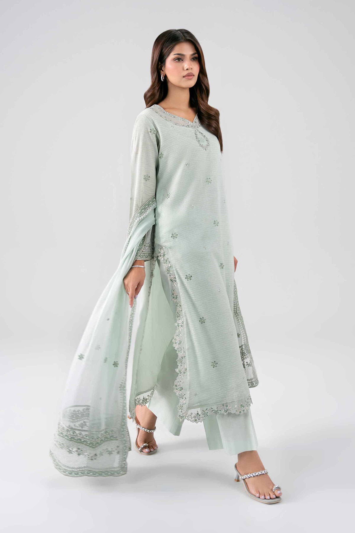 3 Piece - Embroidered Suit - KBS26-63