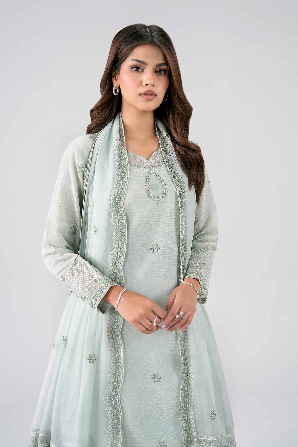 3 Piece - Embroidered Suit - KBS26-63