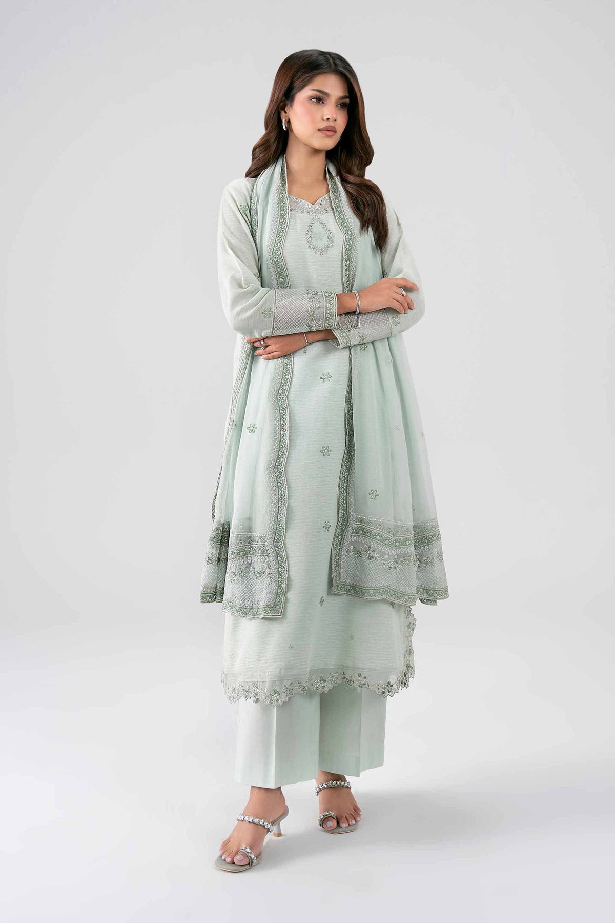 3 Piece - Embroidered Suit - KBS26-63