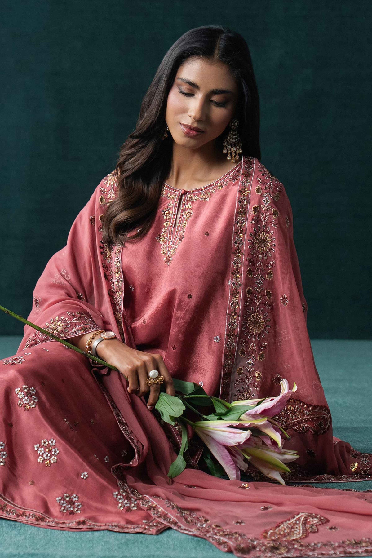 3 Piece - Embroidered Suit - KBS26-77  for Women - Boutique Collection | Nishat | Shop Online