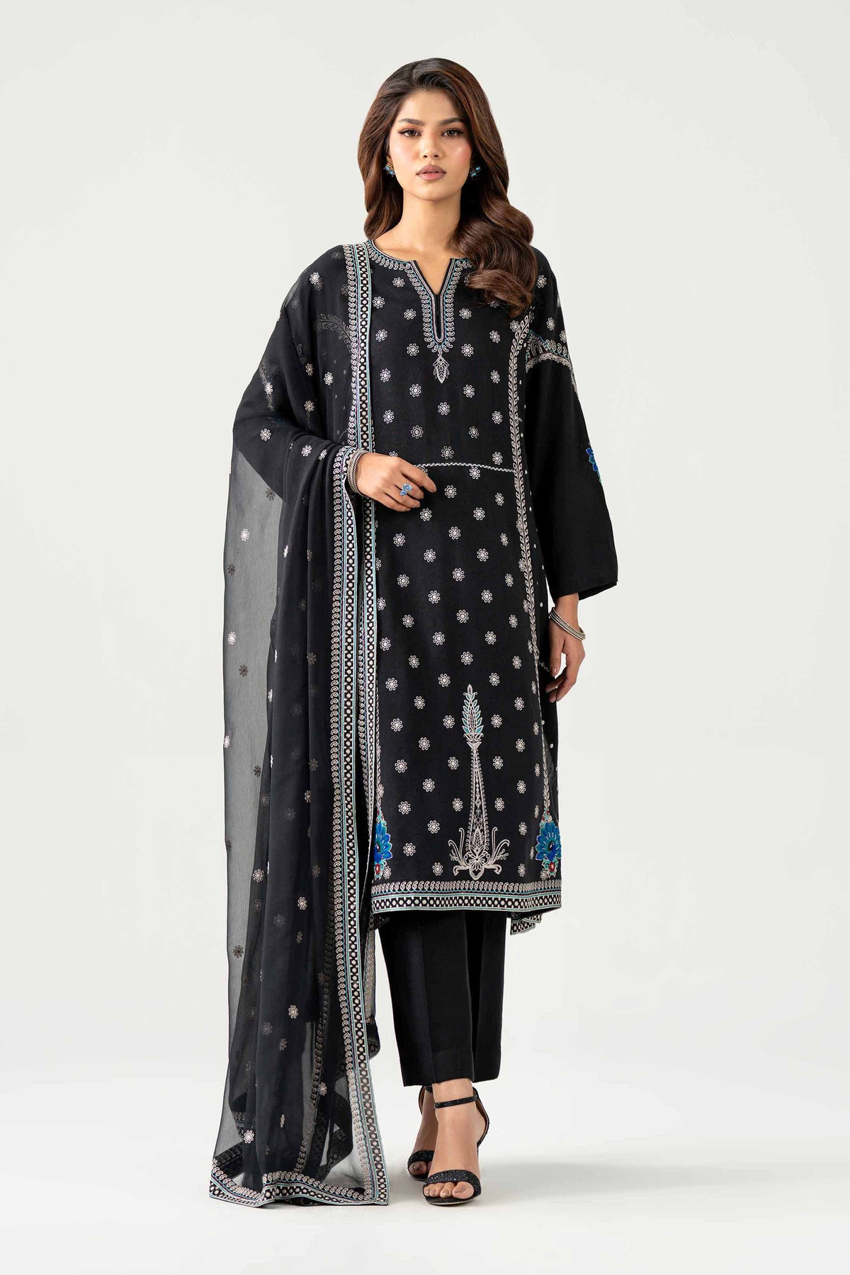 3 Piece - Embroidered Suit - KBS26-81